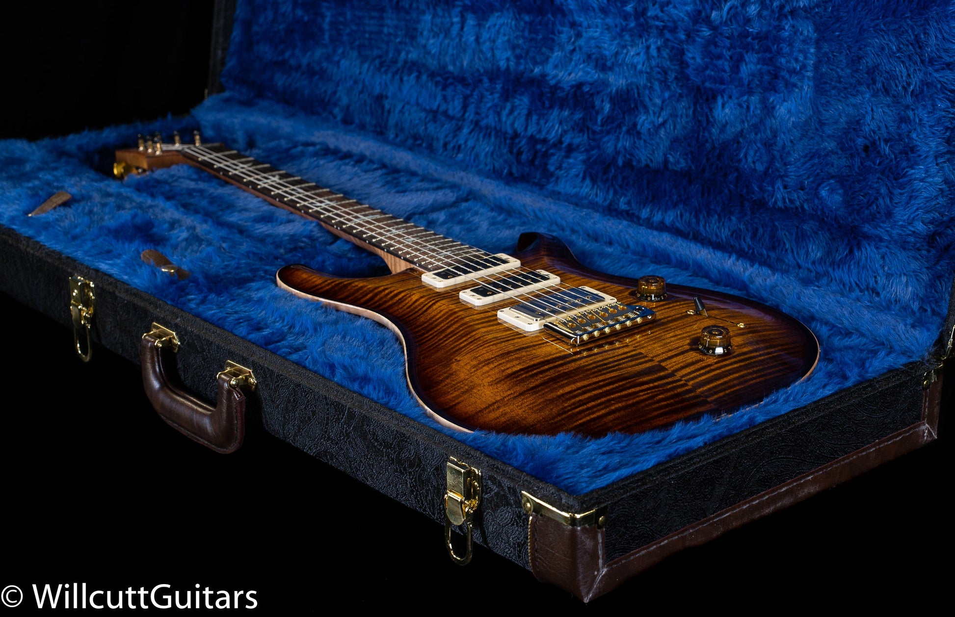 PRS Wood Library Studio Black Gold Burst 10 Top Torrefied Maple Neck (848)