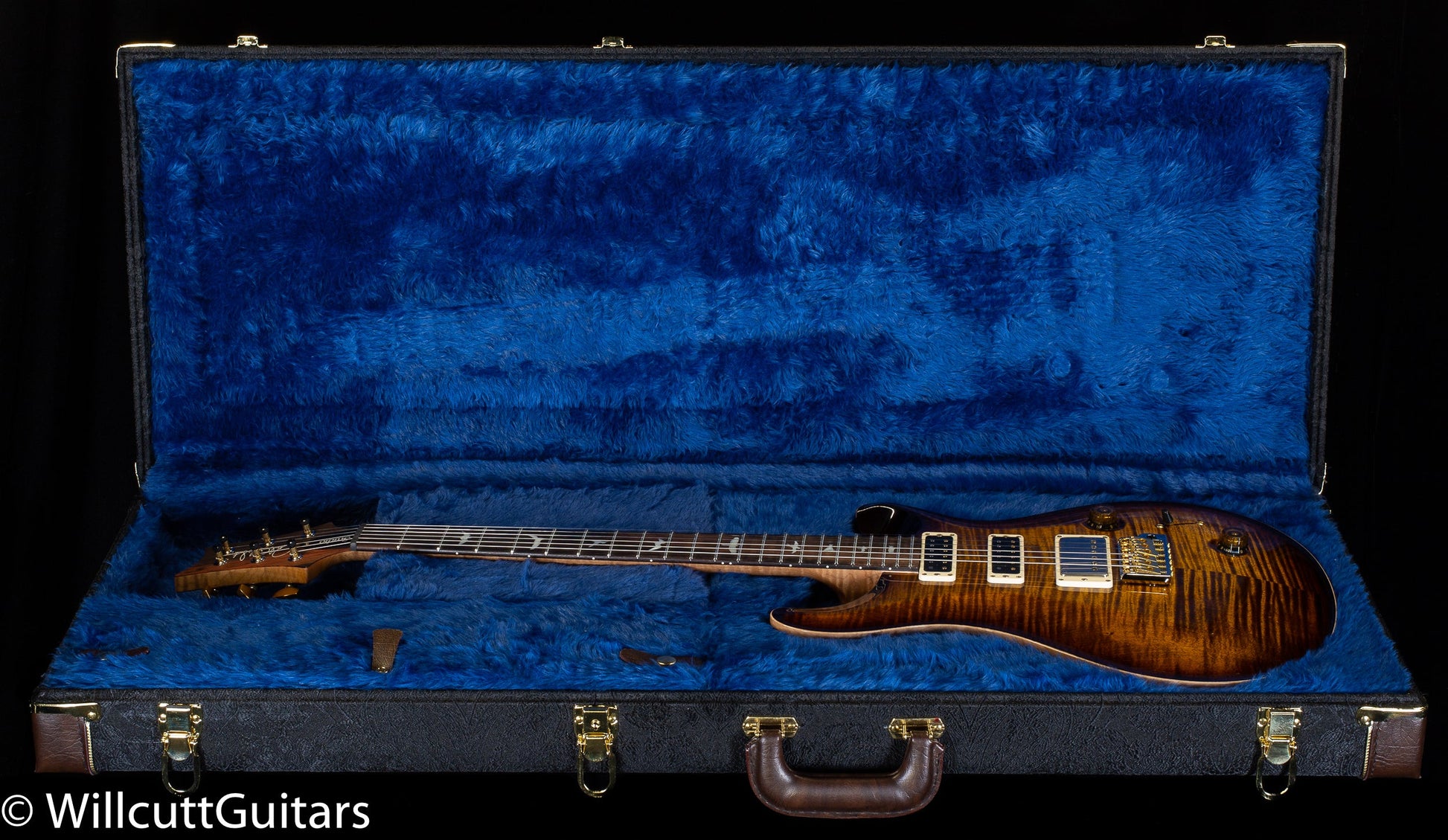 PRS Wood Library Studio Black Gold Burst 10 Top Torrefied Maple Neck (848)