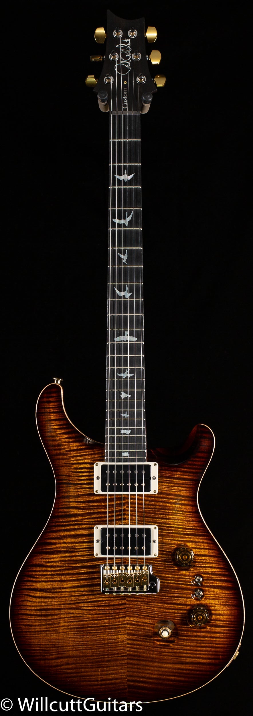 PRS Wood Library Custom 24-08 Black Gold Burst 10 Top Rosewood Neck (945)