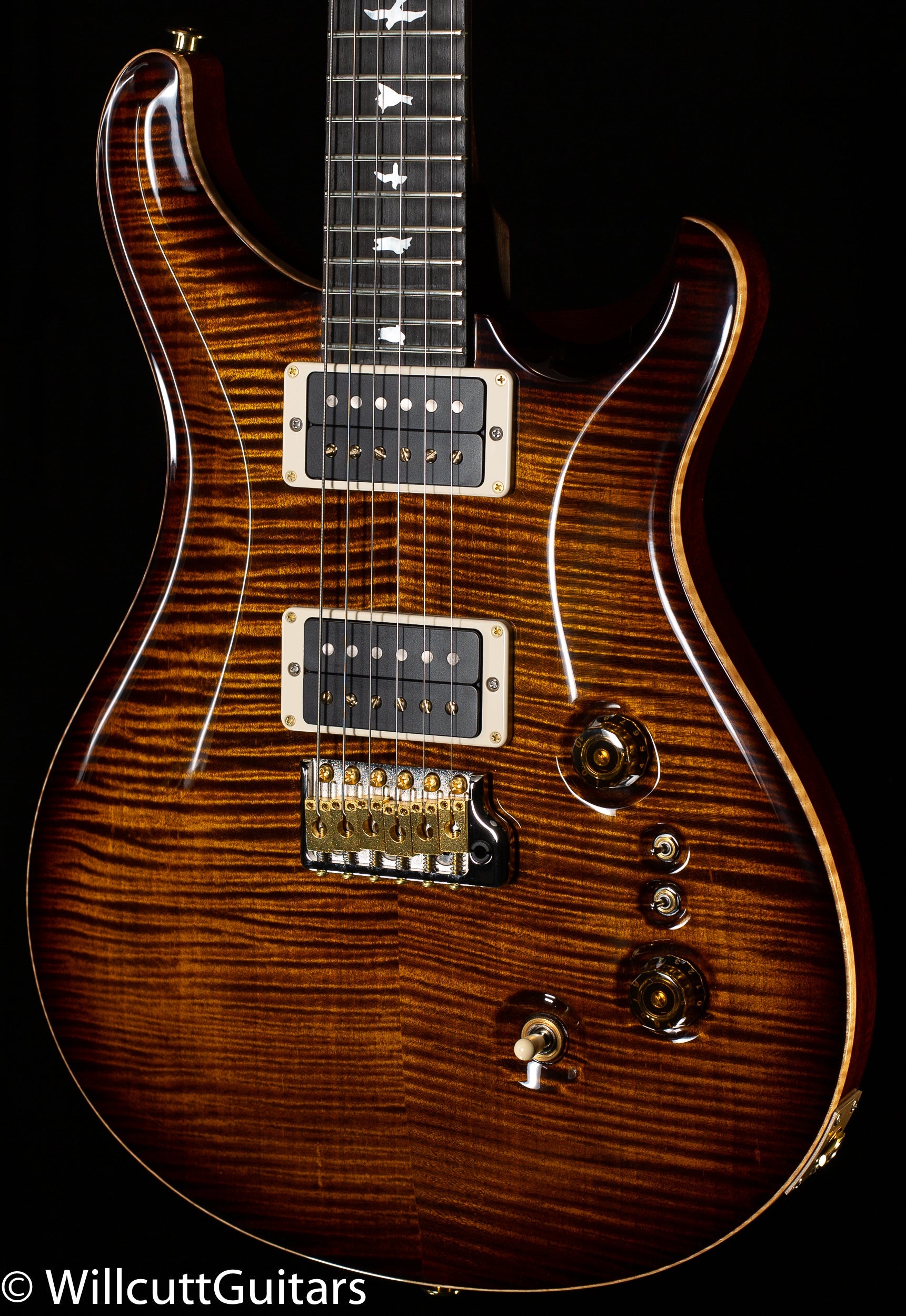 PRS Wood Library Custom 24-08 Black Gold Burst 10 Top Rosewood Neck (945)