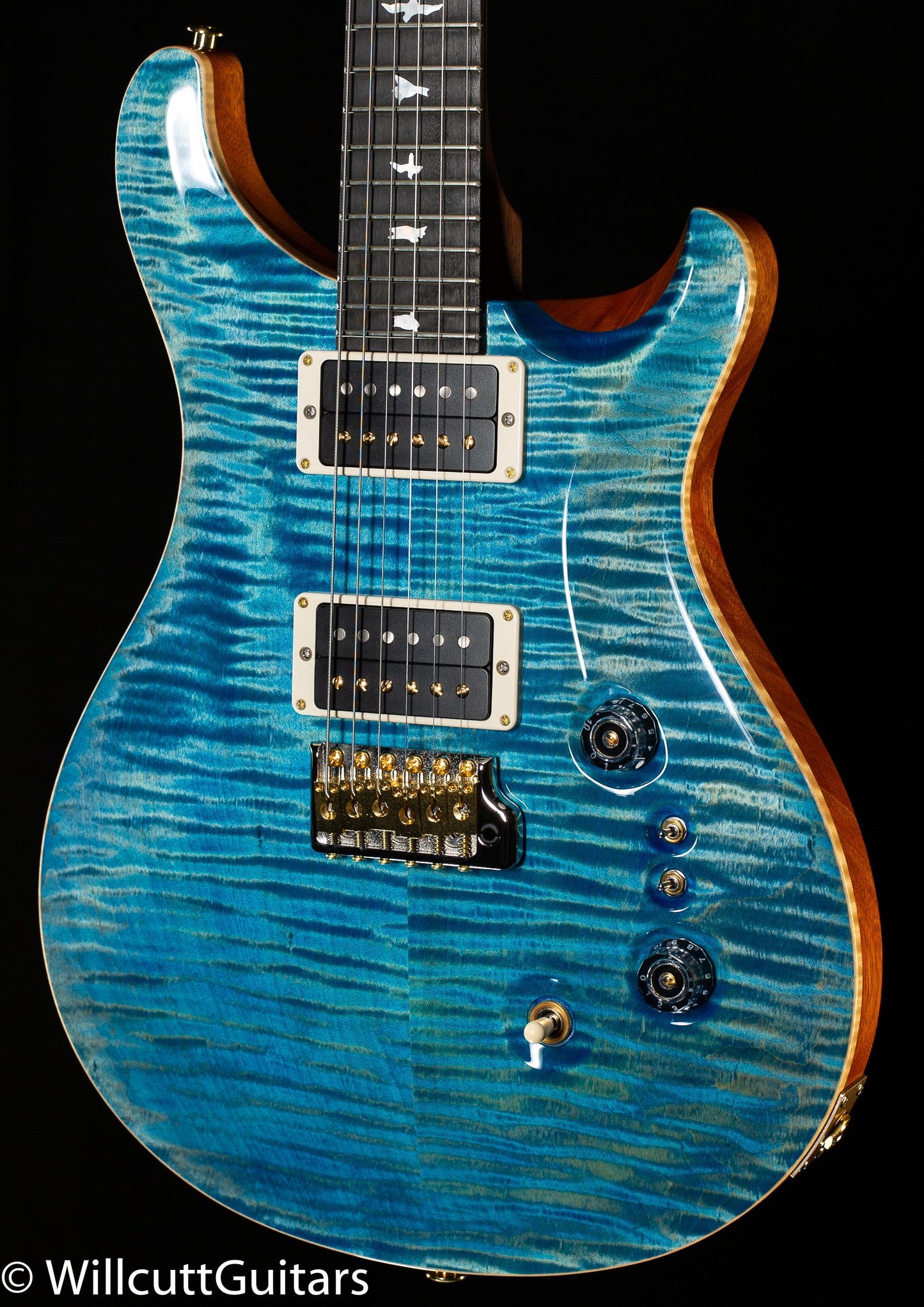 PRS Wood Library Custom 24-08 Aquableux 10 Top Rosewood Neck (946)