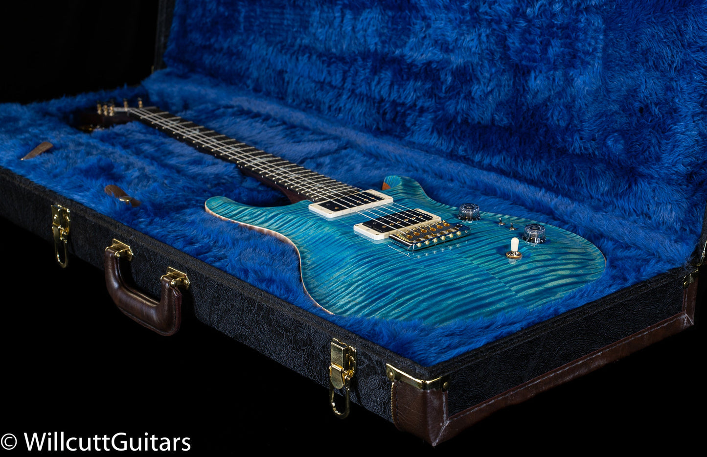 PRS Wood Library Custom 24-08 Aquableux 10 Top Rosewood Neck (946)