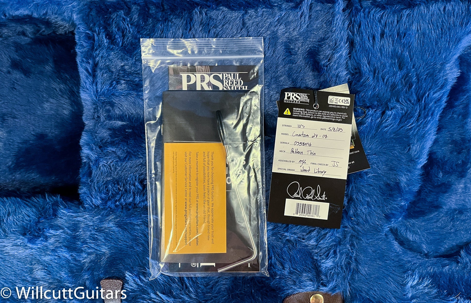 PRS Wood Library Custom 24-08 Aquableux 10 Top Rosewood Neck (946)