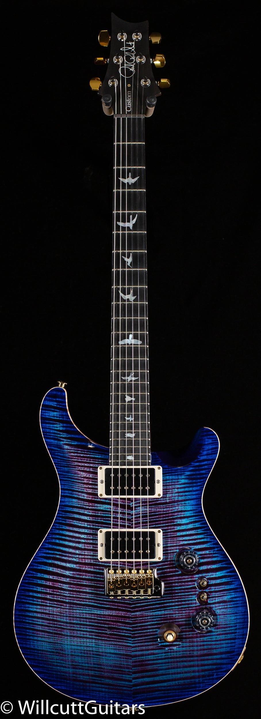 PRS Wood Library Custom 24-08, Violet Blue Burst 10 Top Rosewood Neck (949)