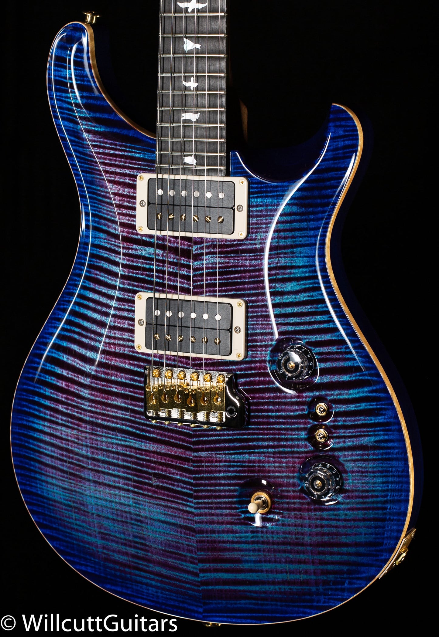 PRS Wood Library Custom 24-08, Violet Blue Burst 10 Top Rosewood Neck (949)