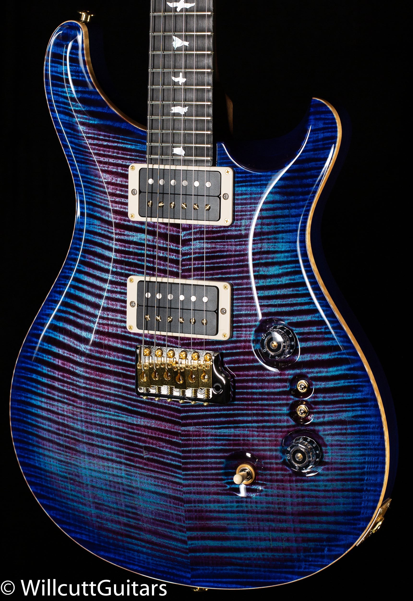 PRS Wood Library Custom 24-08, Violet Blue Burst 10 Top Rosewood Neck (949)