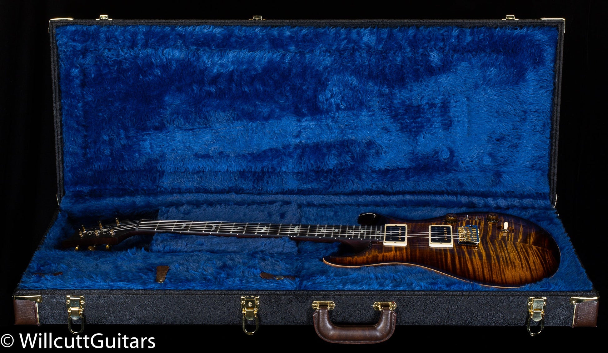 PRS Wood Library Custom 24-08 Black Gold Burst 10 Top Rosewood Neck (950)