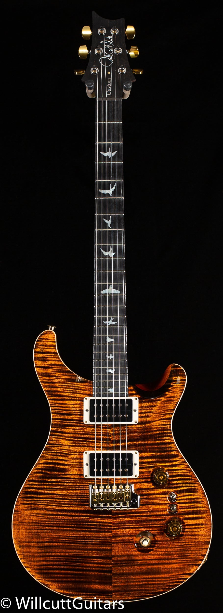 PRS Wood Library Custom 24-08 Orange Tiger 10 Top Rosewood Neck (952)