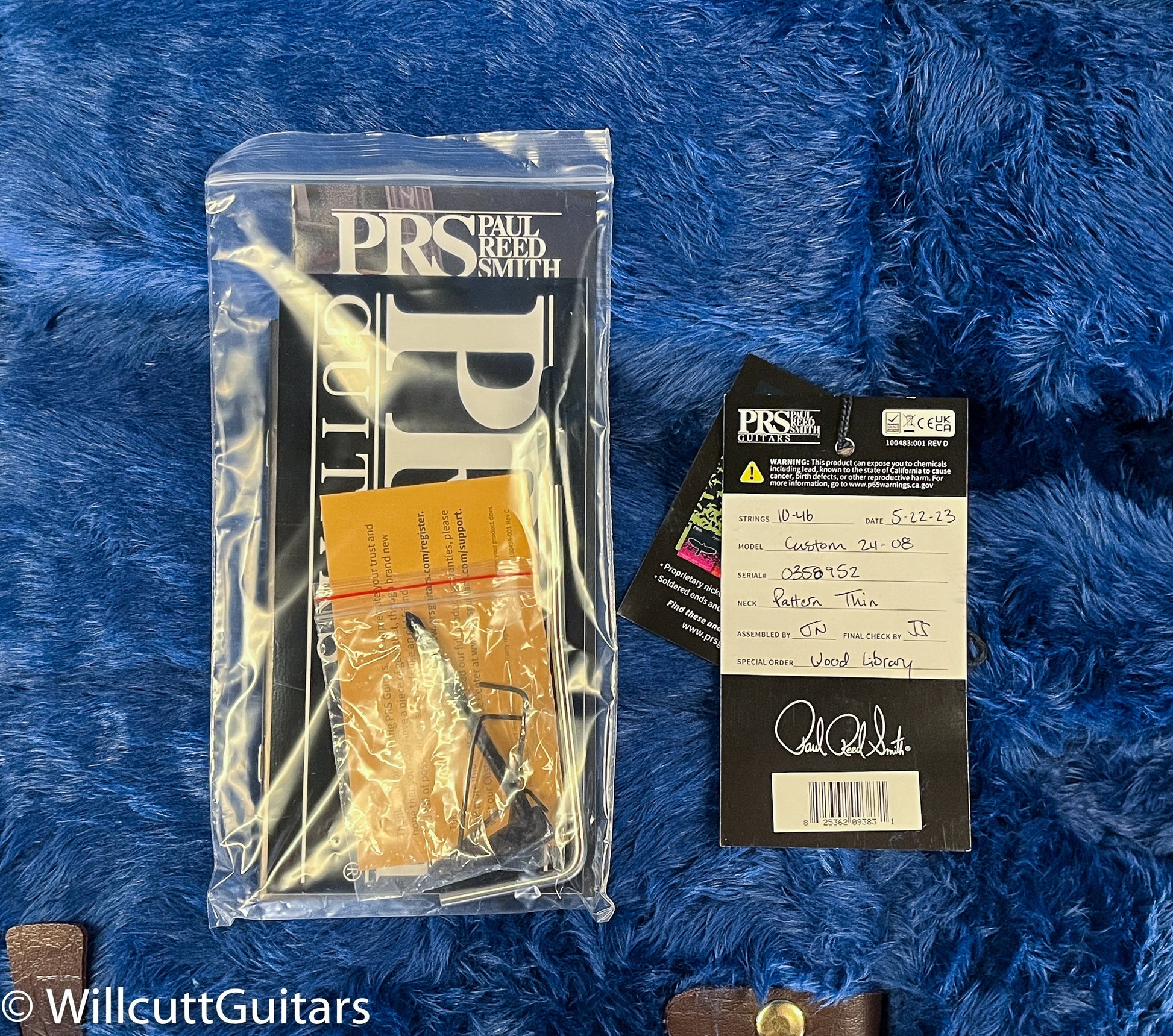 PRS Wood Library Custom 24-08 Orange Tiger 10 Top Rosewood Neck (952)