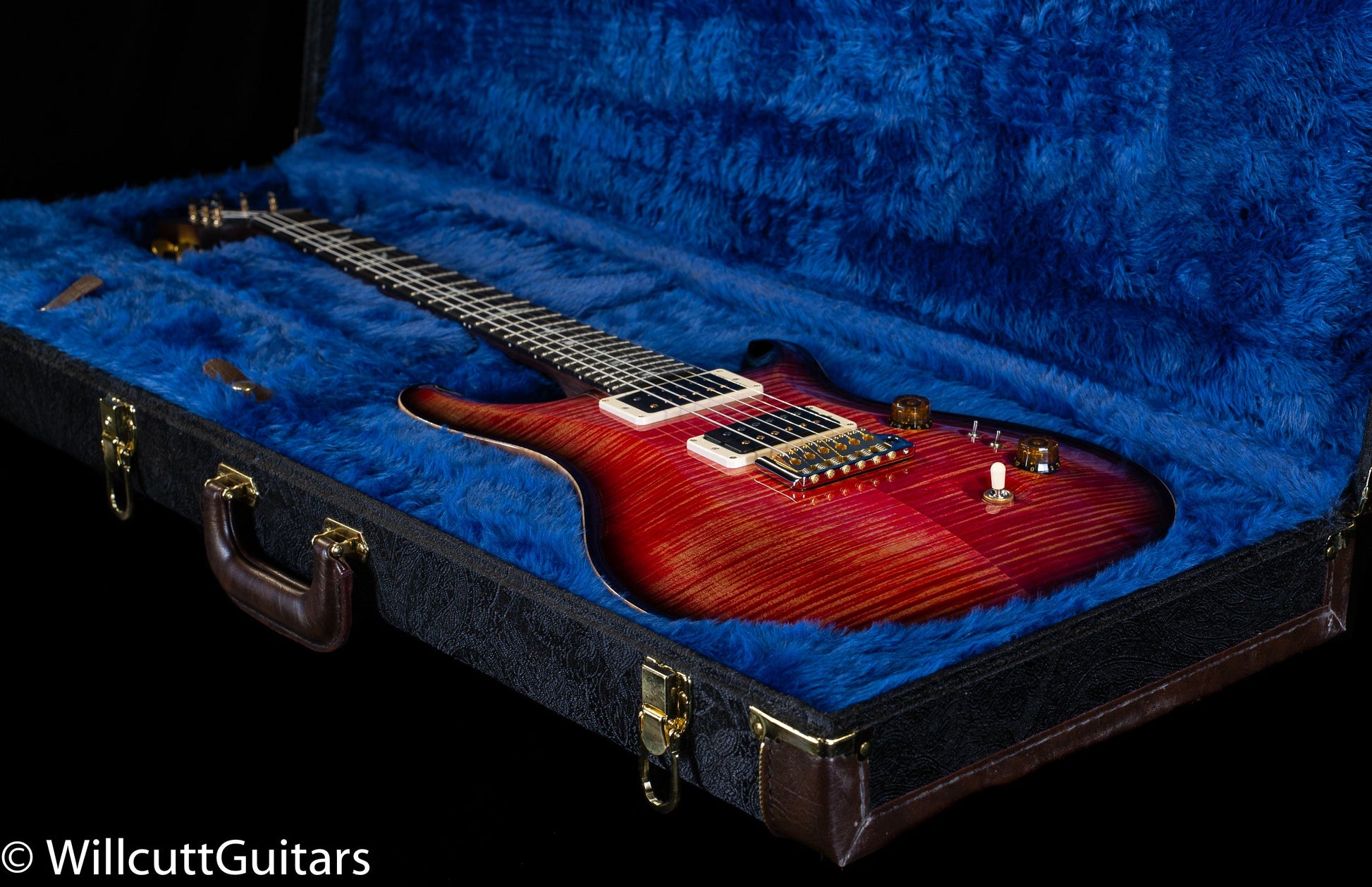 PRS Wood Library Custom 24-08 Blood Orange Smokeburst 10 Top Rosewood Neck (954)