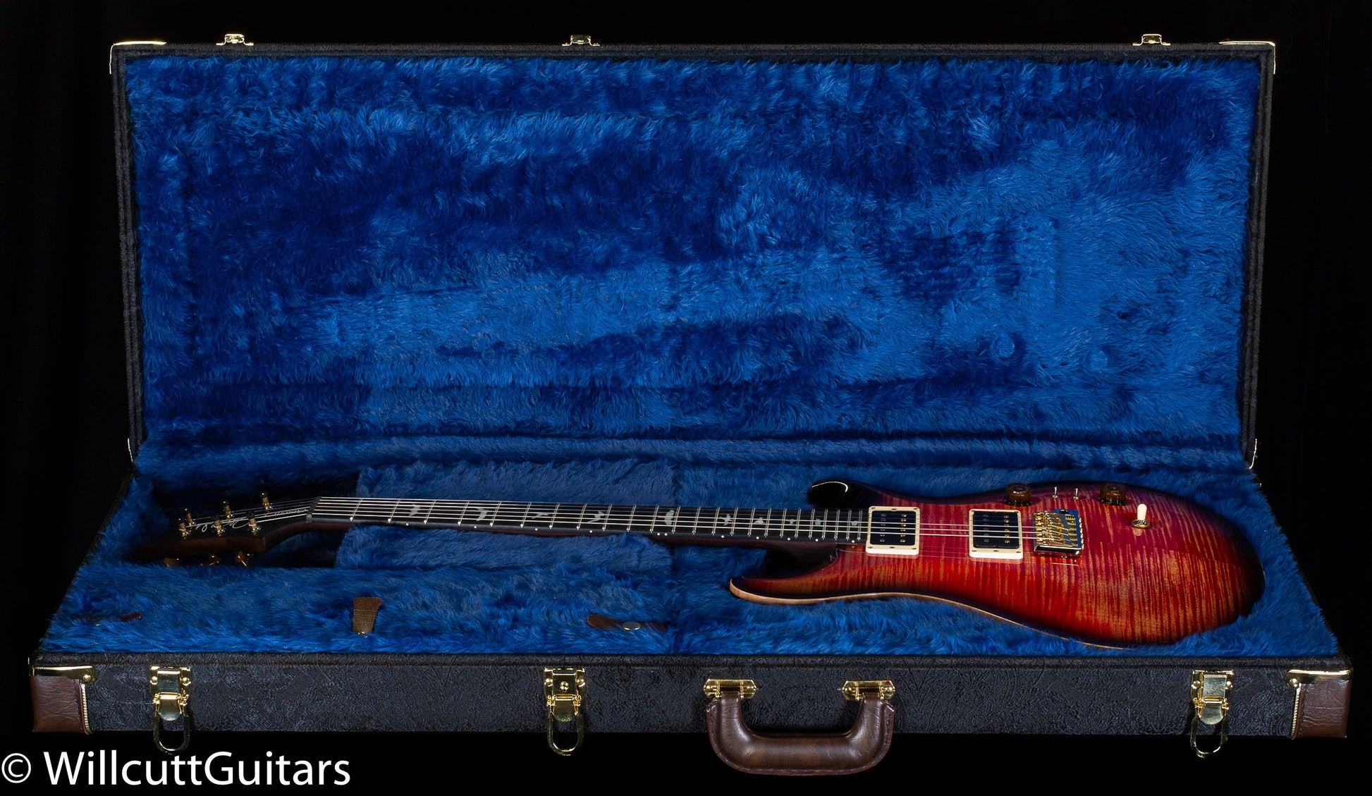 PRS Wood Library Custom 24-08 Blood Orange Smokeburst 10 Top Rosewood Neck (954)
