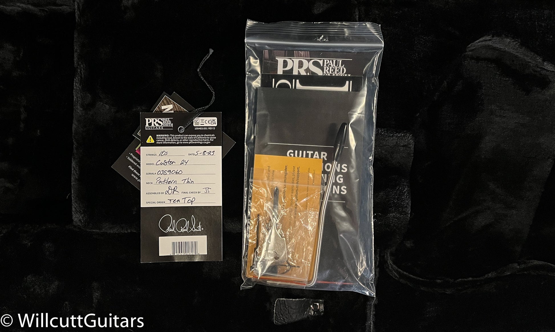 PRS Custom 24 Black Gold Wraparound 10 Top (060)