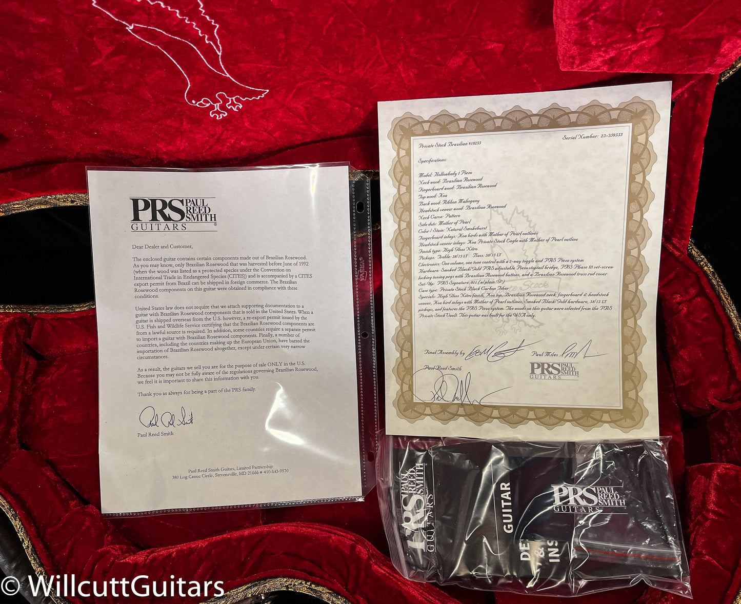PRS Private Stock 10255 Hollowbody II Piezo Koa (555)