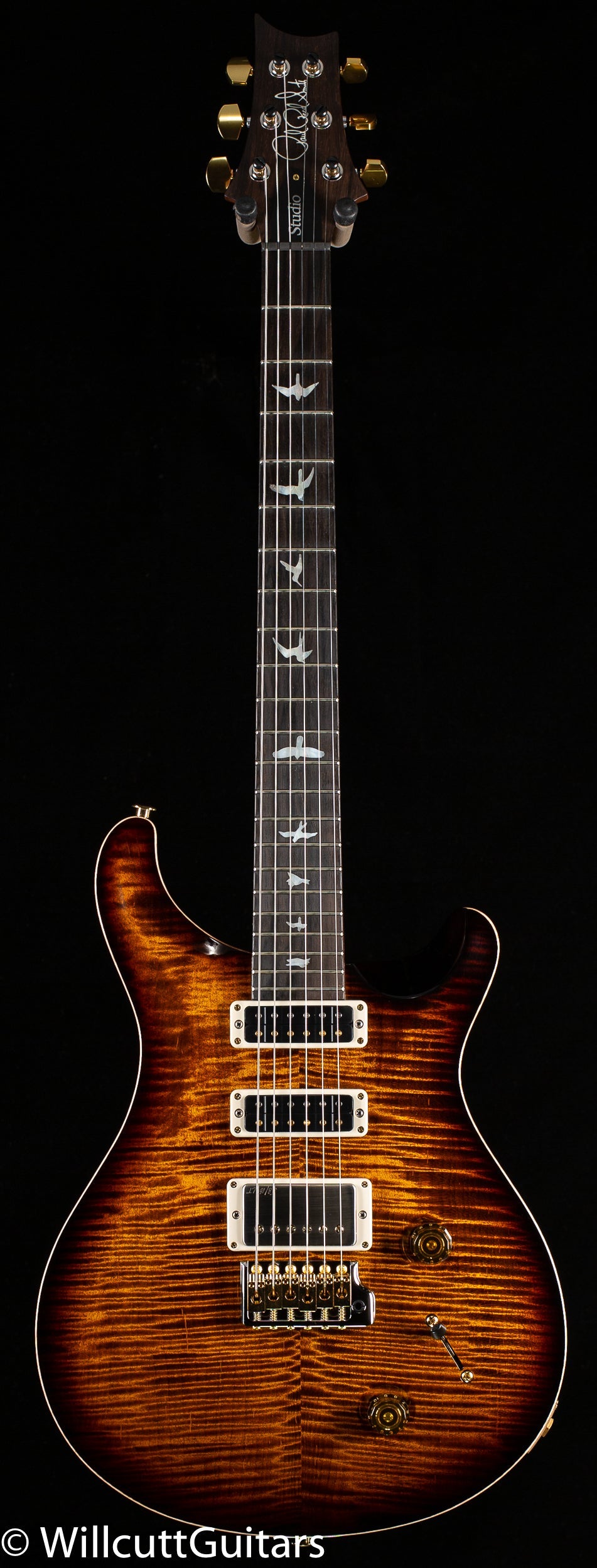 PRS Wood Library Studio Black Gold Burst 10 Top Torrefied Maple Neck (062)