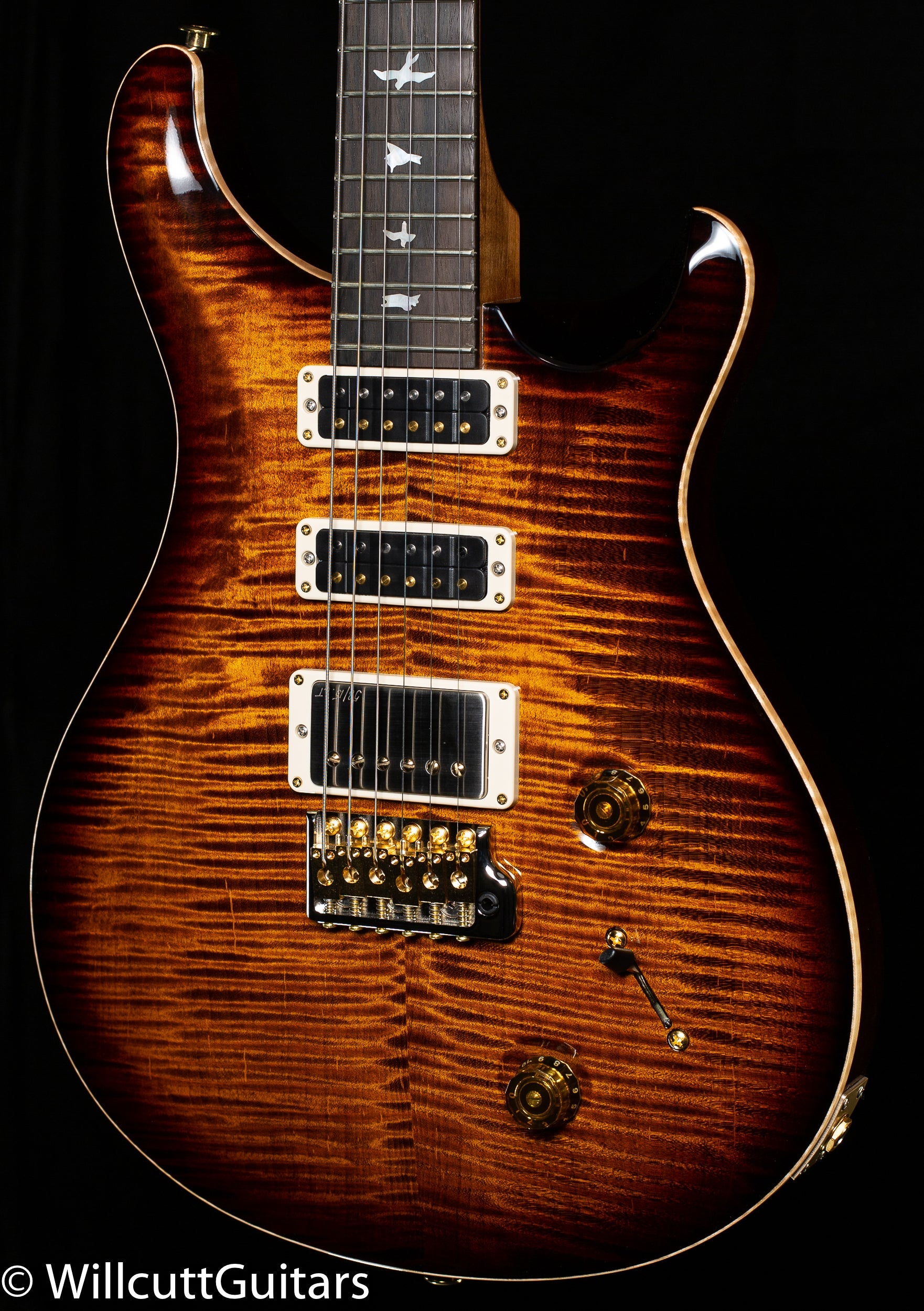 PRS Wood Library Studio Black Gold Burst 10 Top Torrefied Maple Neck (062)