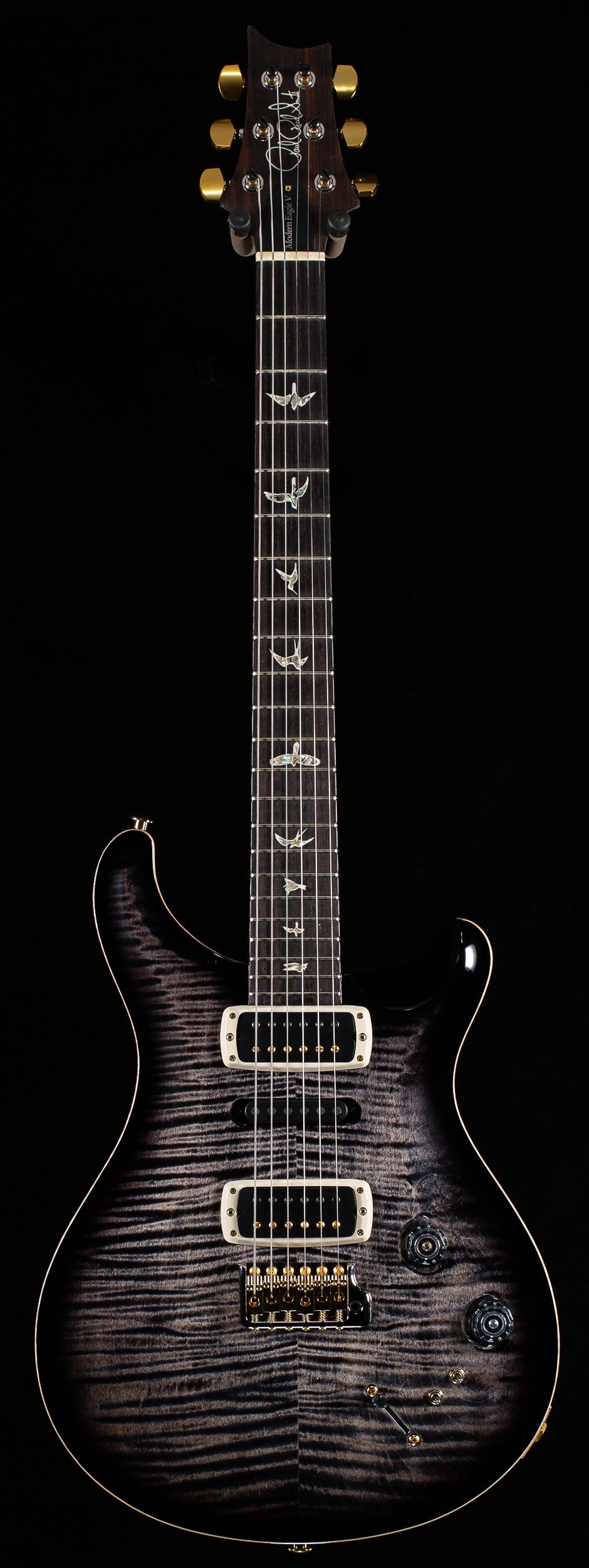 PRS Modern Eagle V Charcoal Burst 10 Top (263)