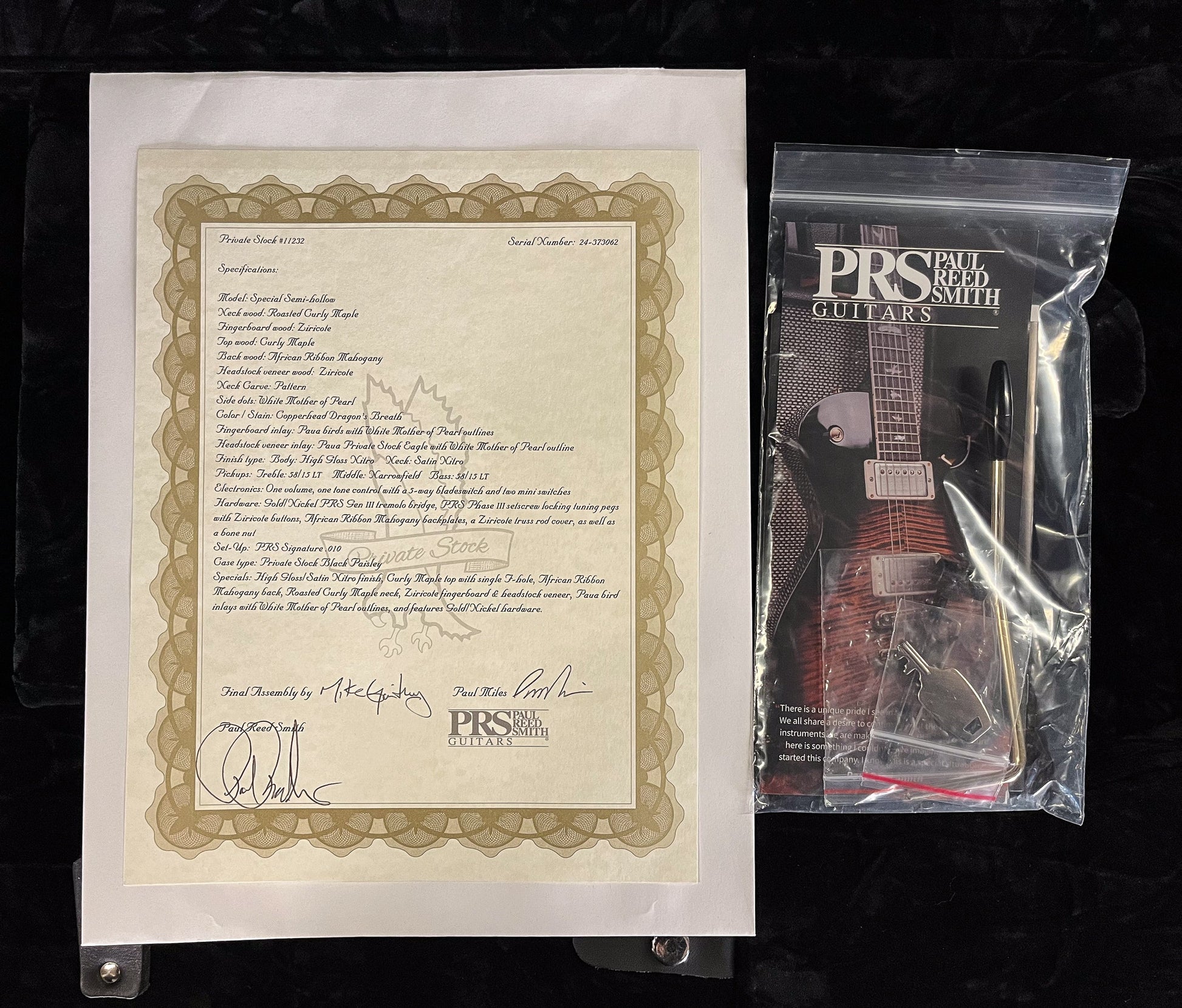 PRS Private Stock 11232 Special Semi-Hollow Copperhead Dragon's Breath (062)