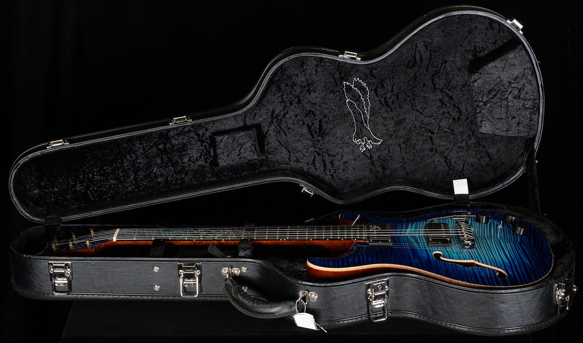 PRS Private Stock 10800 Hollowbody II Piezo Birds of a Feather Aqua Violet Glow (319)