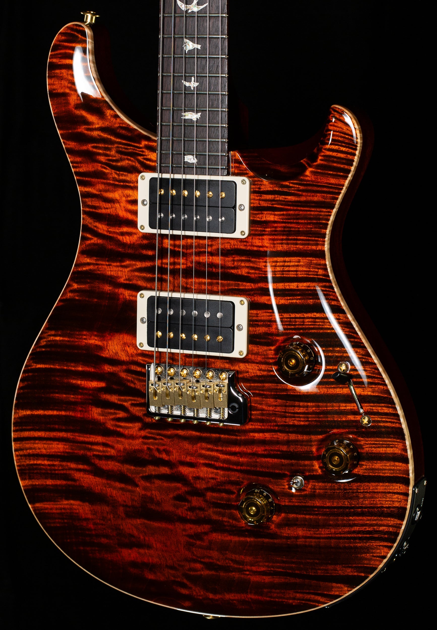 PRS Custom 24 Piezo Orange Tiger 10 Top (707)