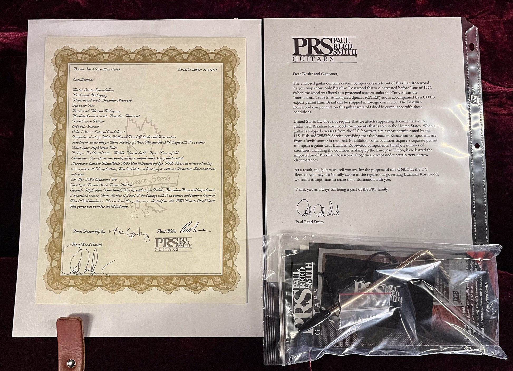 PRS Private Stock 11095 Studio Semi Hollow (151)