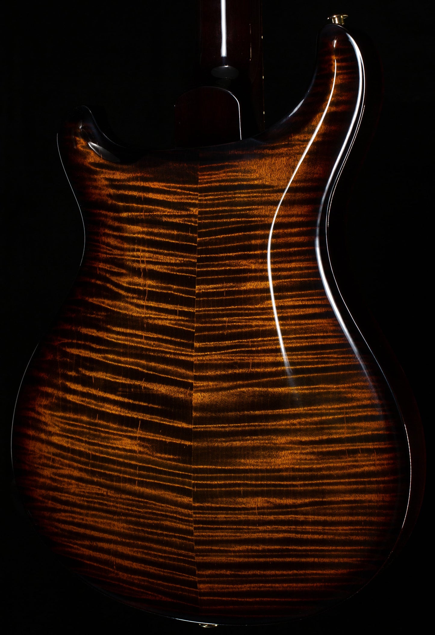 PRS Hollowbody II Piezo Black Gold Wraparound Burst 10 Top (829)