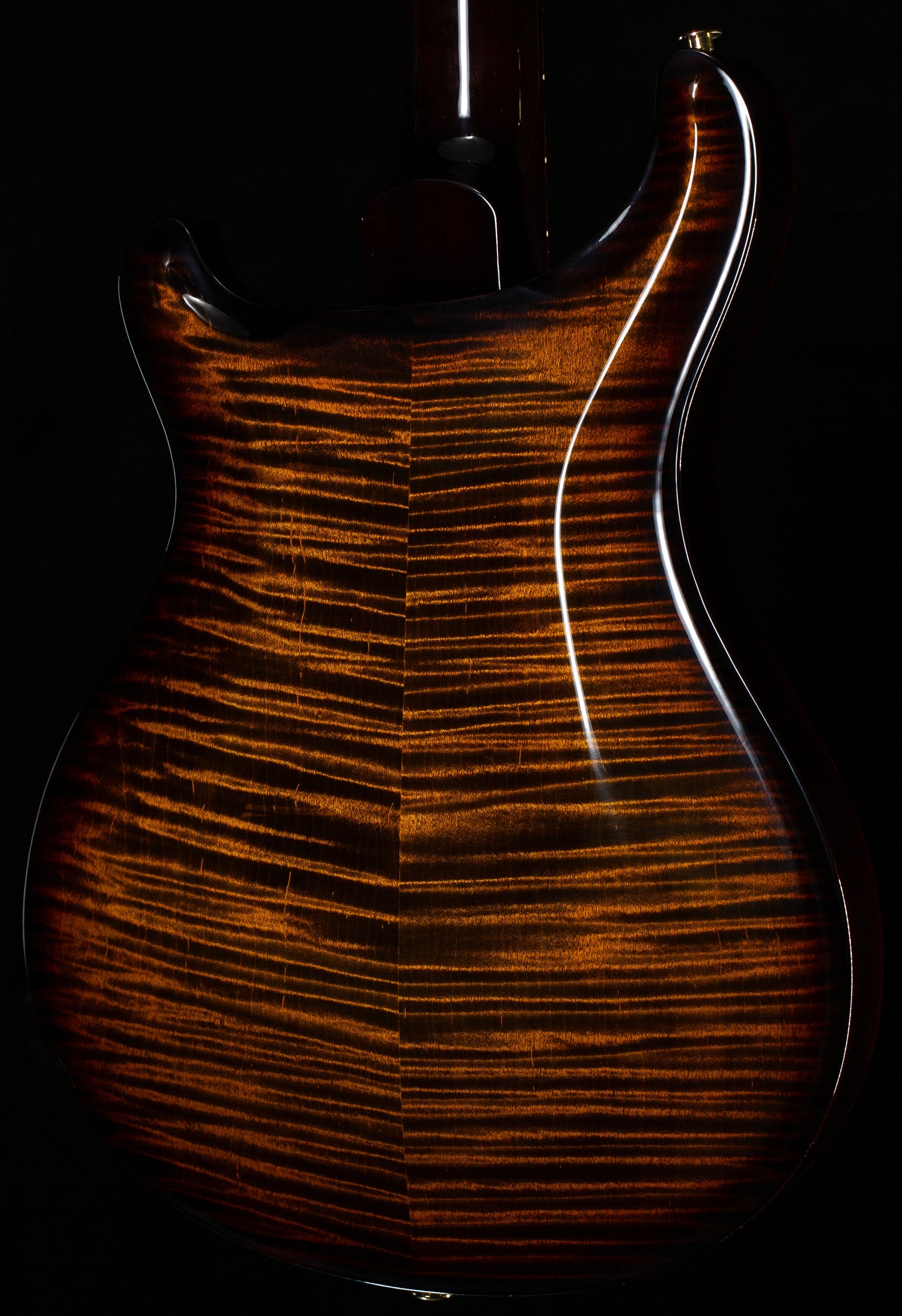 PRS Hollowbody II Piezo Black Gold Wraparound Burst 10 Top (829)