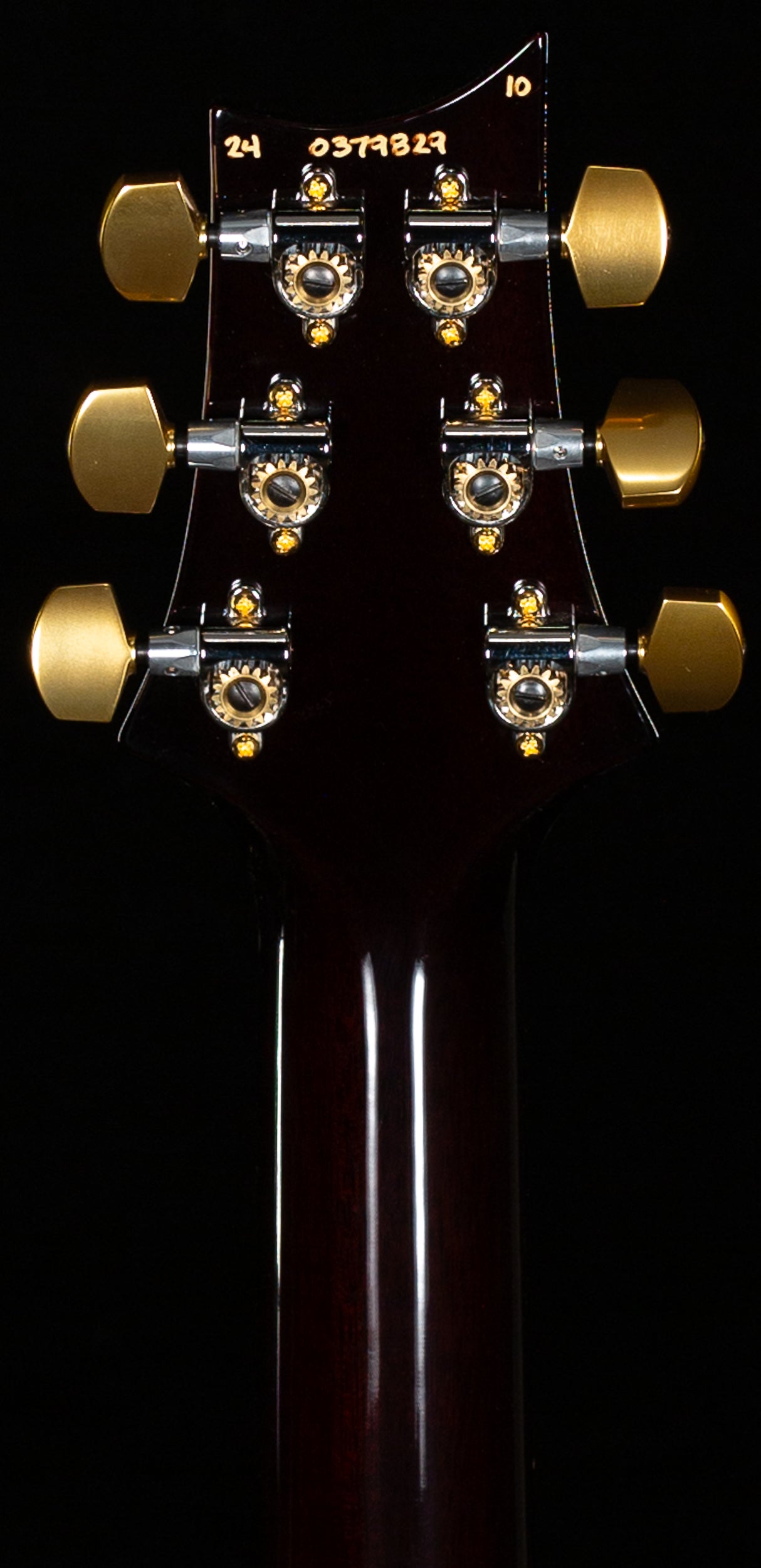 PRS Hollowbody II Piezo Black Gold Wraparound Burst 10 Top (829)
