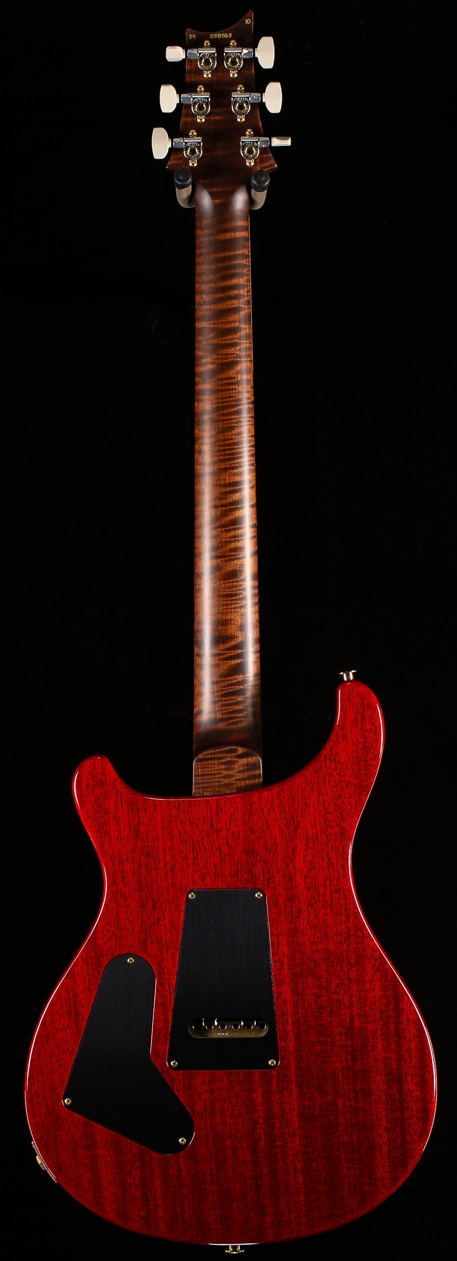 PRS Wood Library Custom 24 Blood Orange 10 Top Torrefied Maple Neck (163)