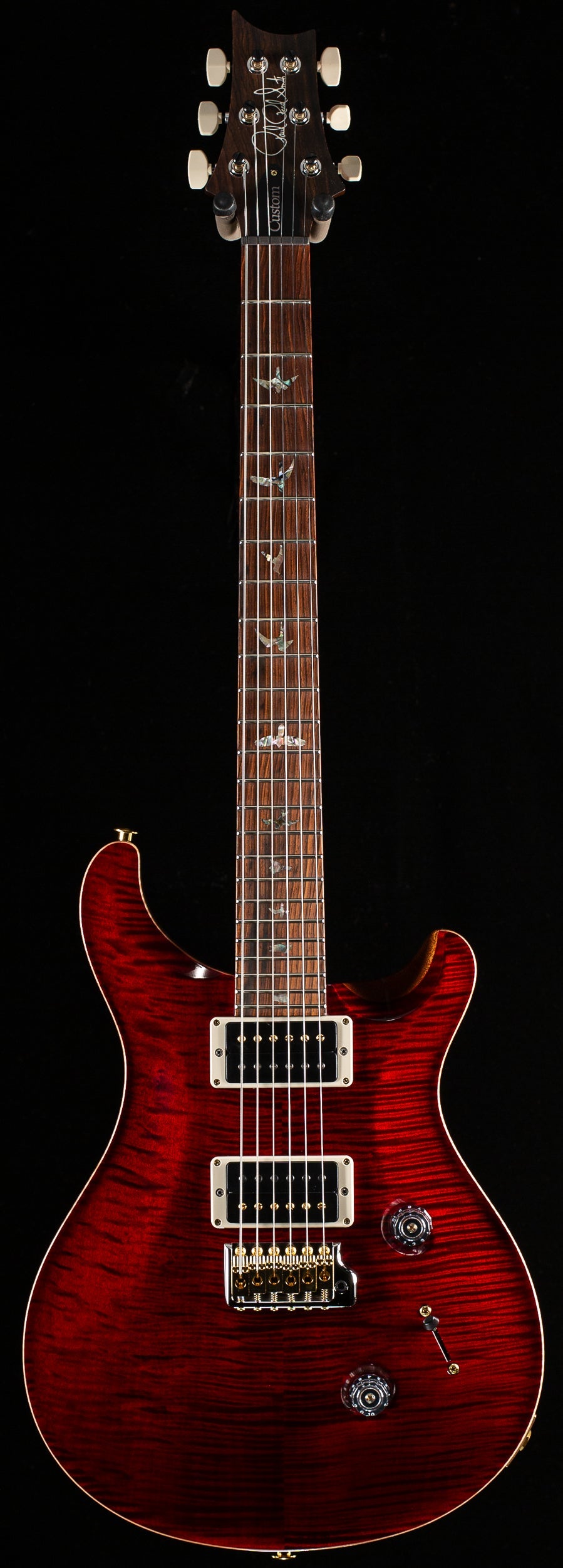 PRS Wood Library Custom 24 Red Tiger 10 Top Torrefied Maple Neck (165)