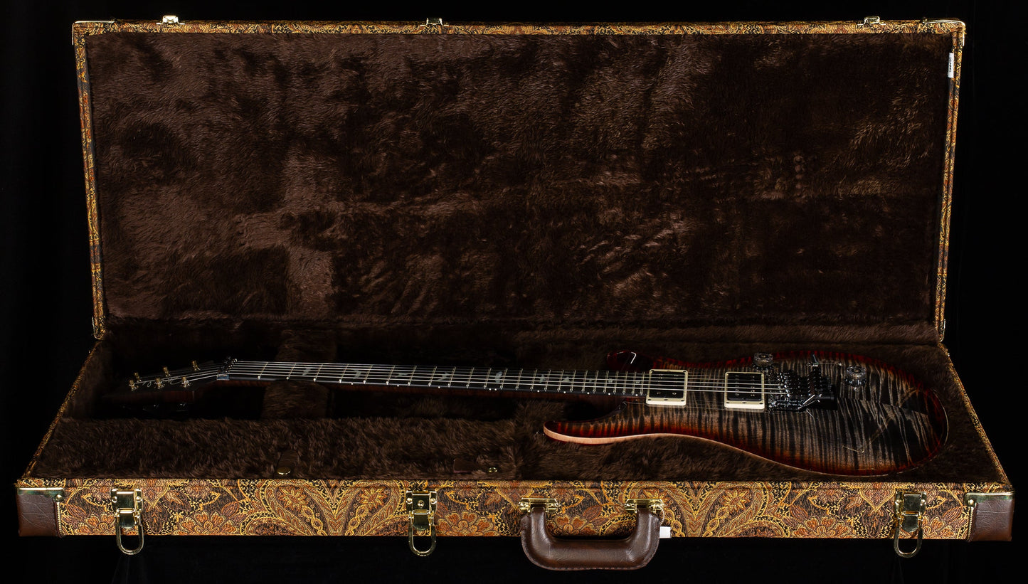 PRS Wood Library Custom 24 Floyd Charcoal Cherry Burst 10 Top (675)