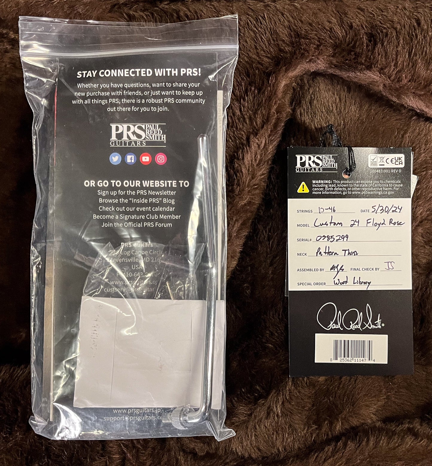 PRS Wood Library Custom 24 Floyd Faded Whale Blue Quilt 10 Top Torrefied Maple Neck (299)