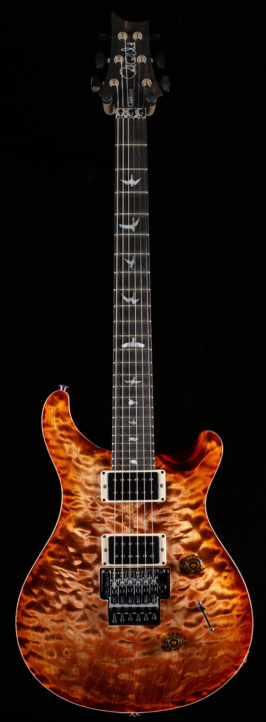 PRS Wood Library Custom 24 Floyd Autumn Sky Quilt 10 Top Torrefied Maple Neck (302)