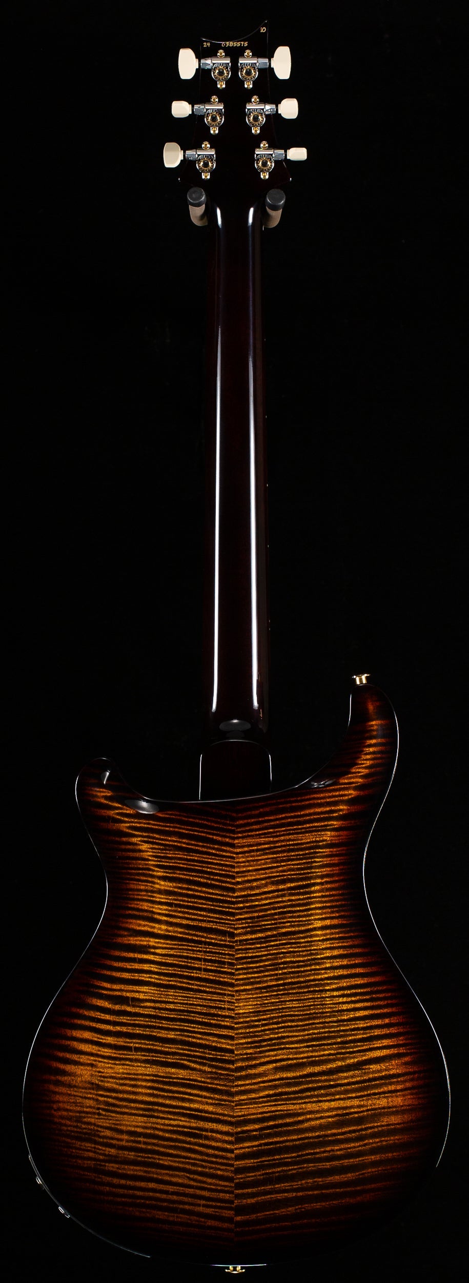 PRS Hollowbody II Piezo Black Gold Wraparound Burst 10 Top (575)