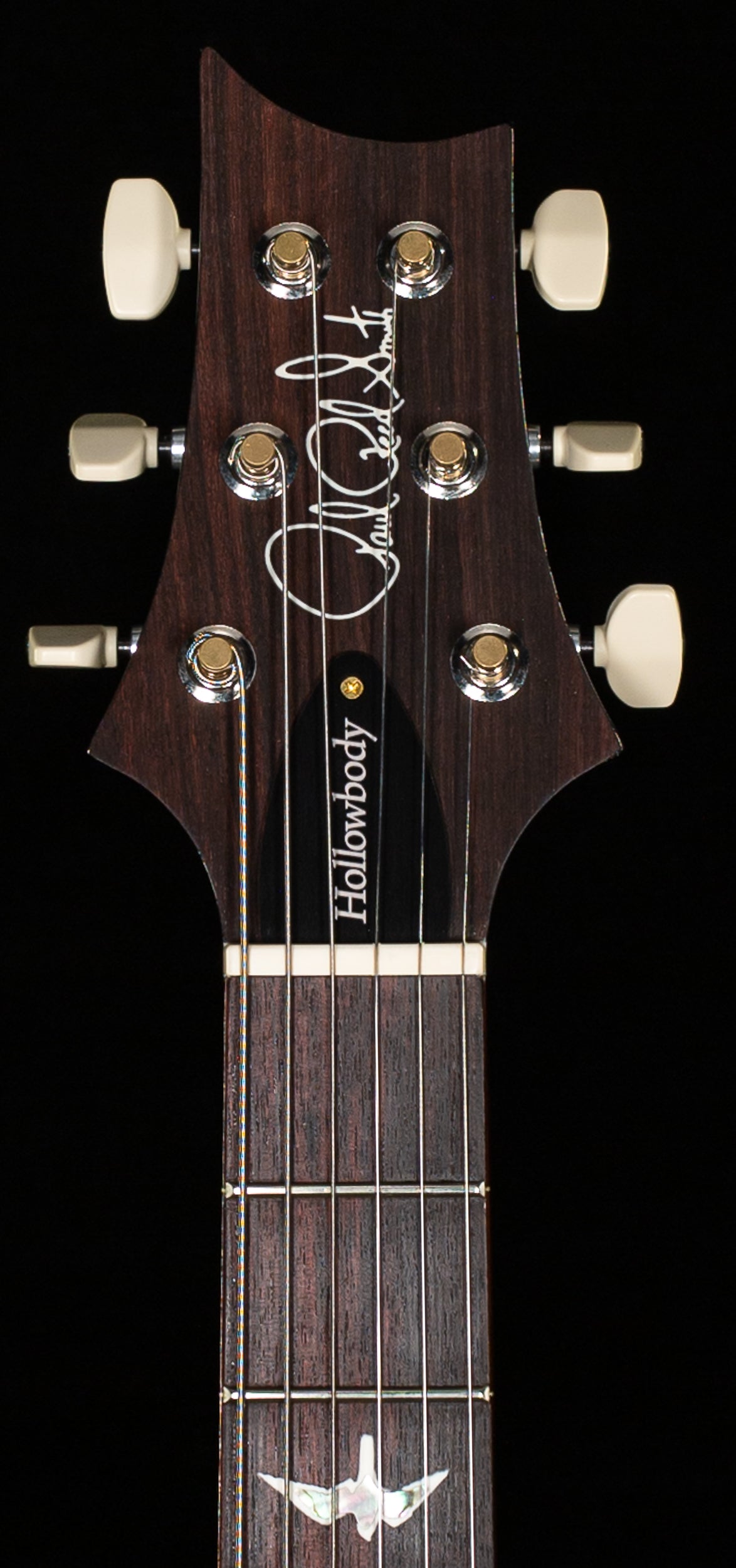 PRS Hollowbody II Piezo Black Gold Wraparound Burst 10 Top (575)