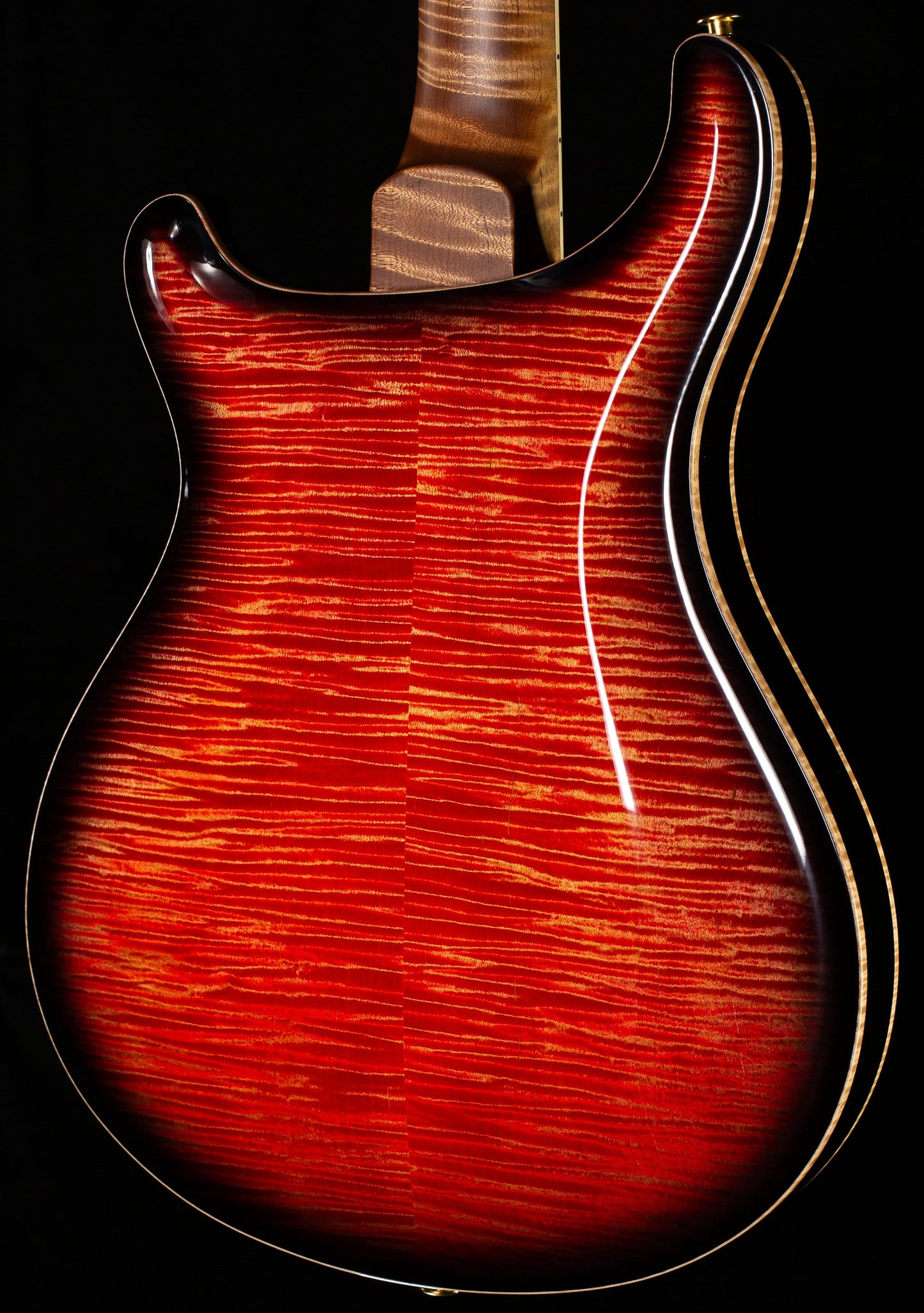 PRS Wood Library McCarty 594 Hollowbody II Torrefied Maple Neck Brazilian Rosewood Blood Orange Smokeburst 10 Top (402)