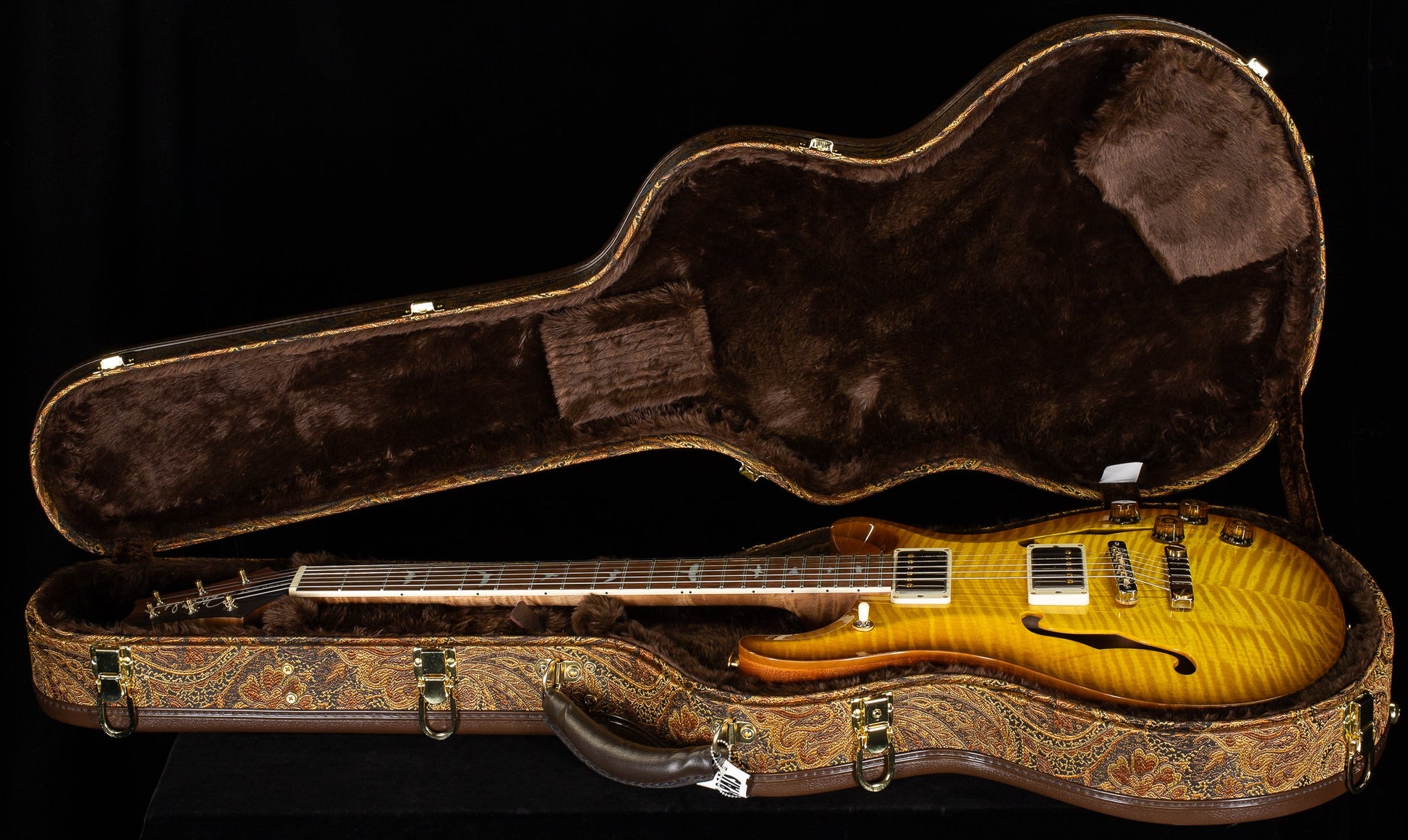 PRS Wood Library McCarty 594 Hollowbody II Livingston Lemon Drop Torrefied Maple Neck Brazilian Rosewood 10 Top (408)