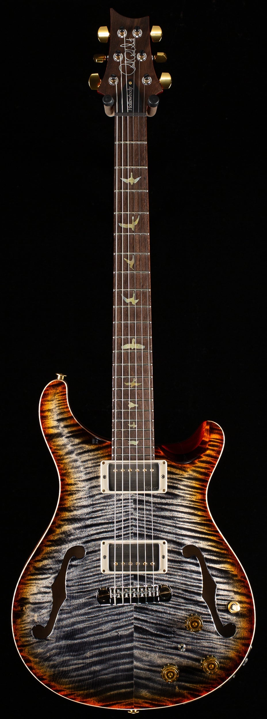 PRS Wood Library Hollowbody II Piezo Burnt Maple Leaf 10 Top (609)