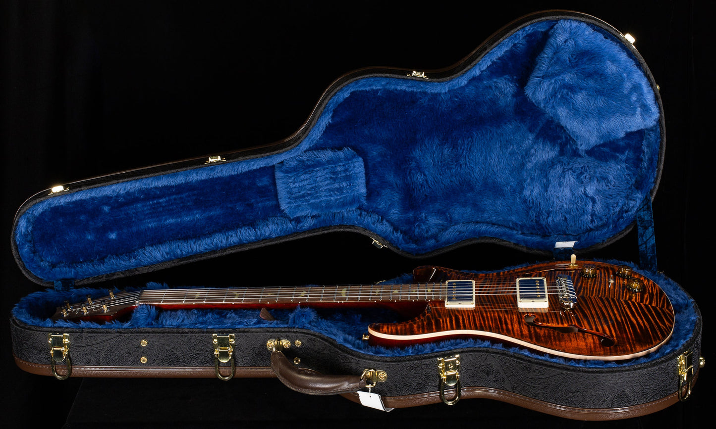 PRS Wood Library Hollowbody II Piezo Orange Tiger 10 Brazilian Rosewood (750)