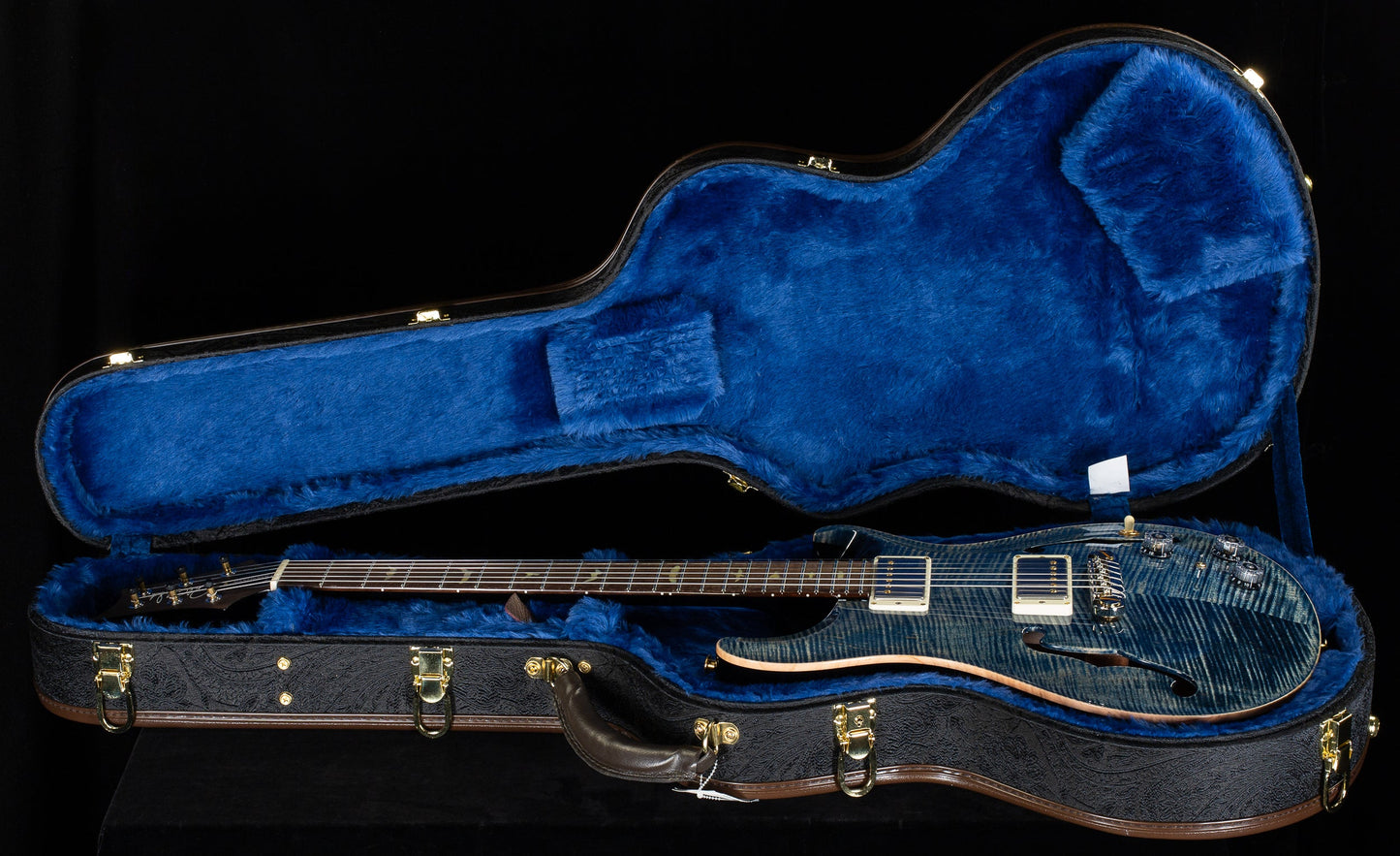 PRS Wood Library Hollowbody II Piezo Faded Whale Blue 10 Top Brazilian Rosewood (754)