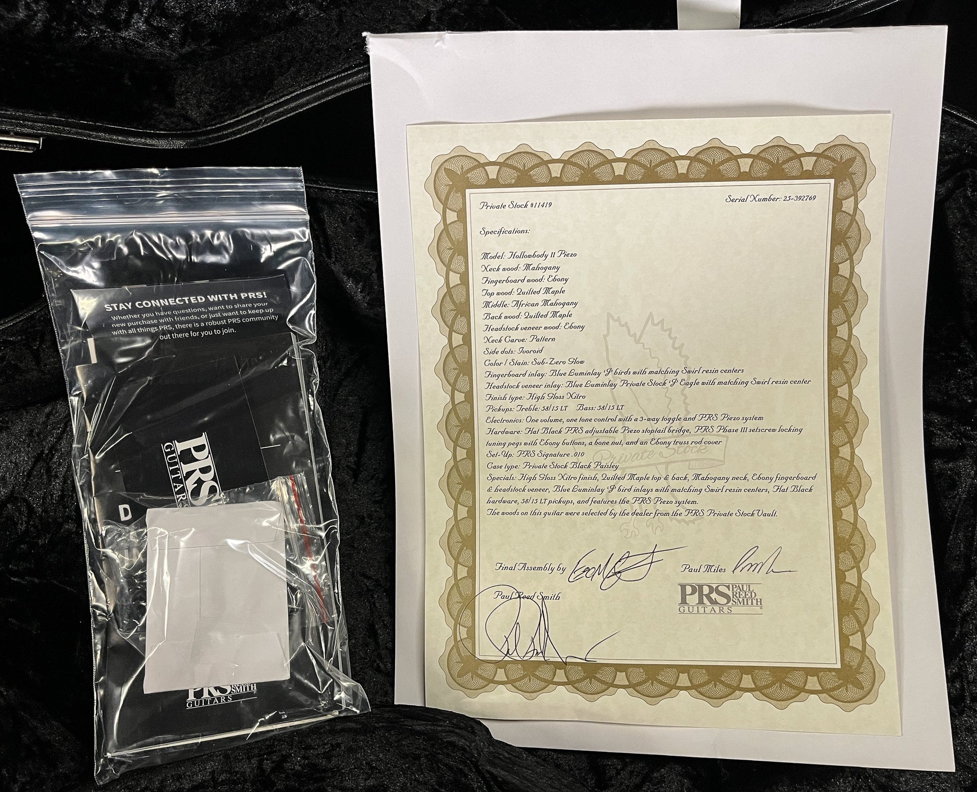PRS Private Stock 11419 Hollowbody II Piezo Sub Zero (769)