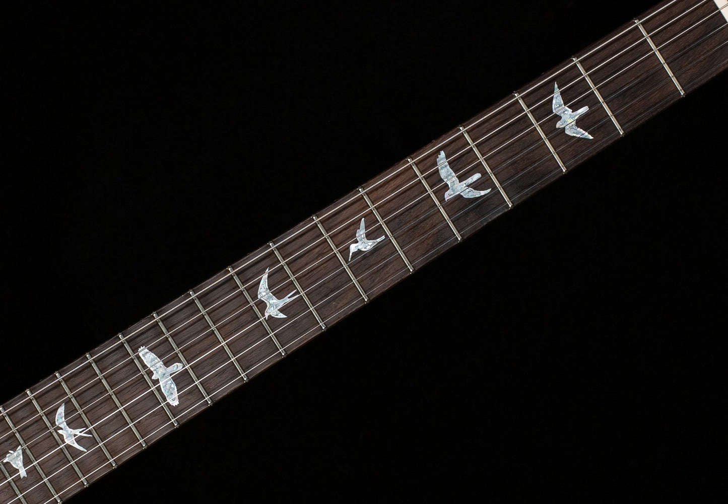 PRS Willcutt Exclusive Wood Library Modern Eagle V Fire Red/Gray Black Fade Quilted Maple 10 Top (210)