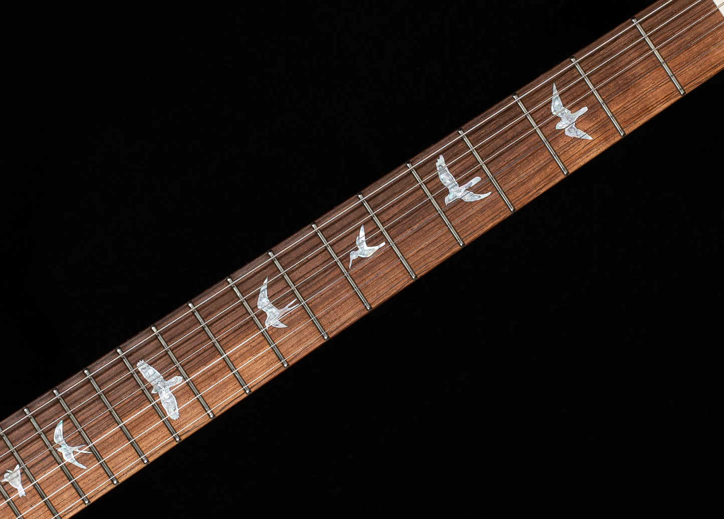 PRS Willcutt Exclusive Wood Library Modern Eagle V Color Blue Indigo Quilted Maple 10 Top (216)