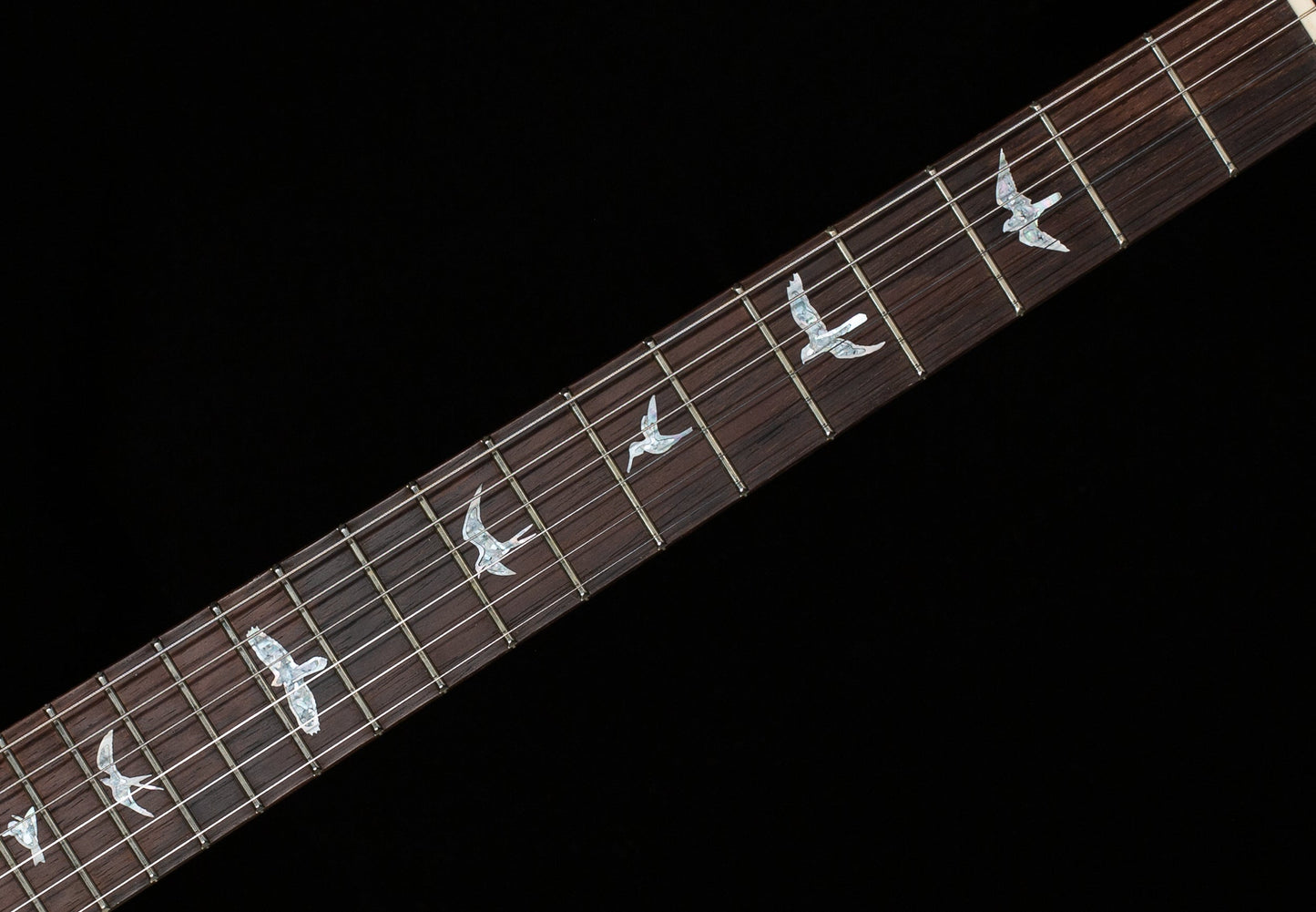 PRS Willcutt Exclusive Wood Library Modern Eagle V Orange Tiger Quilted Maple 10 Top (217)