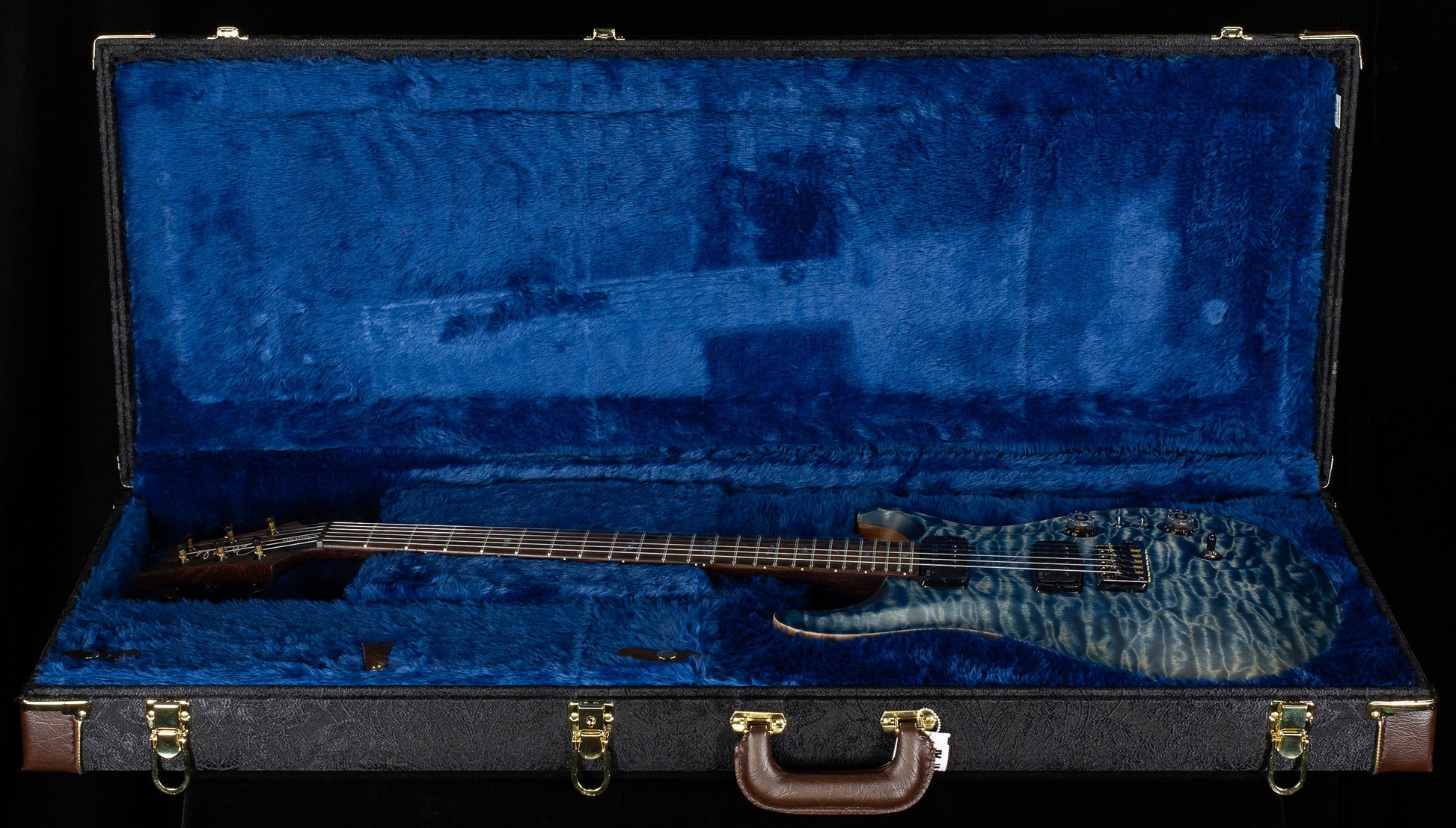 PRS Wood Library Willcutt Exclusive Custom 24-08 Rosewood Neck Faded Whale Blue Quilt 10 Top Satin Finish (627)