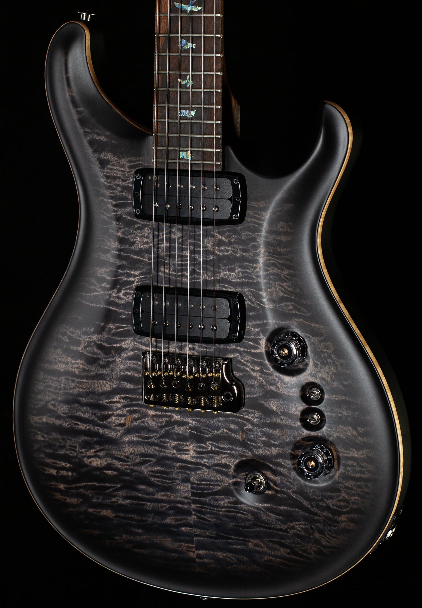 PRS Wood Library Willcutt Exclusive Custom 24-08 Rosewood Neck Charcoal Burst Quilt 10 Top Satin (628)