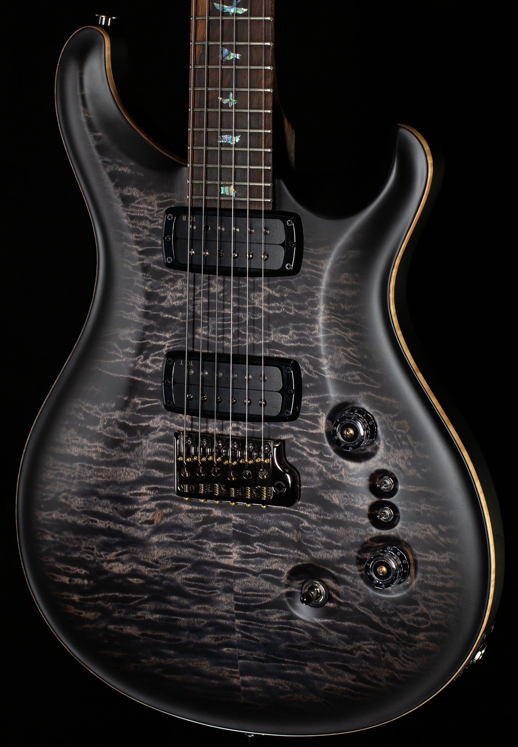 PRS Wood Library Willcutt Exclusive Custom 24-08 Rosewood Neck Charcoal Burst Quilt 10 Top Satin (628)