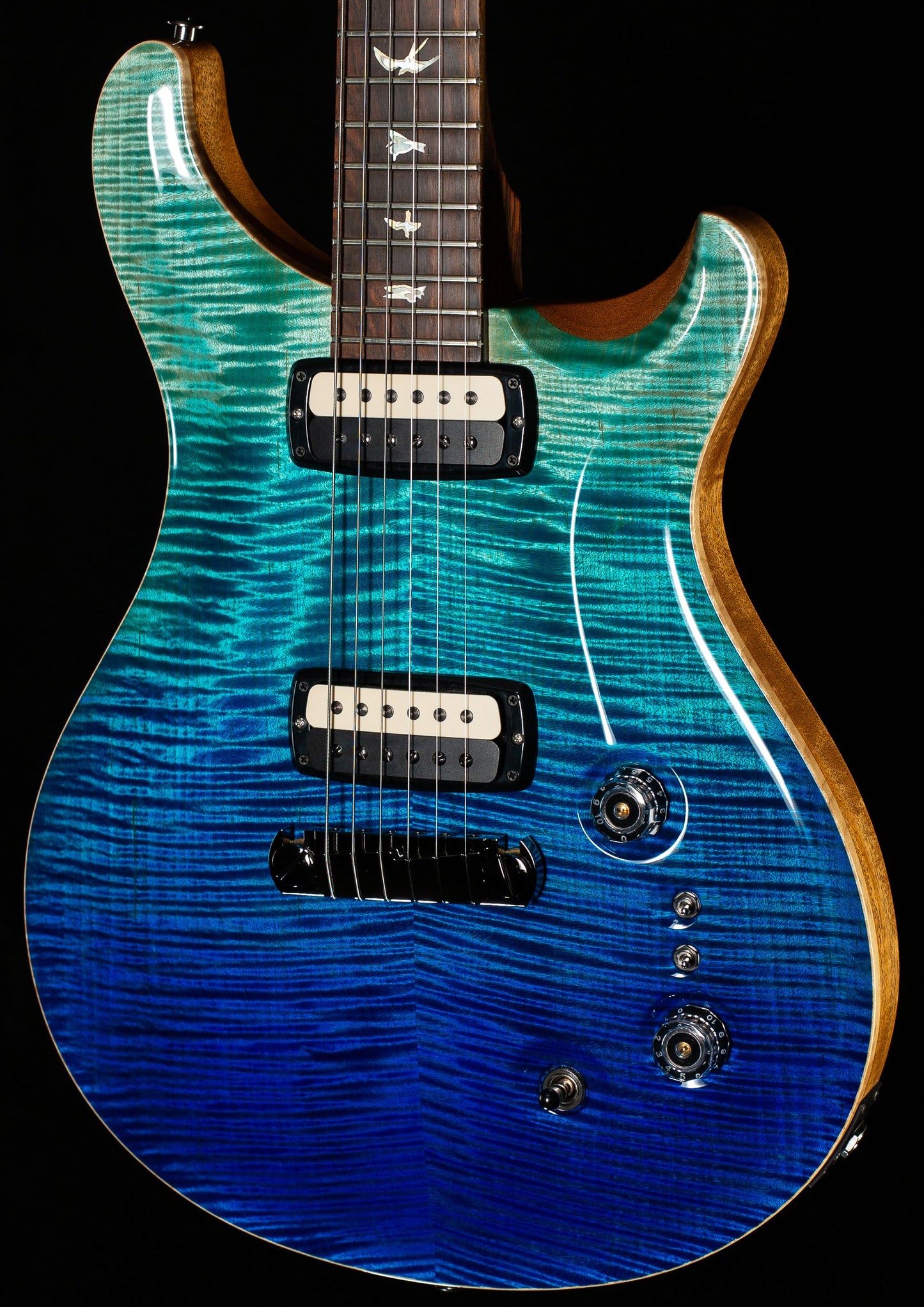 PRS Wood Library Willcutt Exclusive Paul's Guitar Blue Fade 10 Top Rosewood Neck (531)