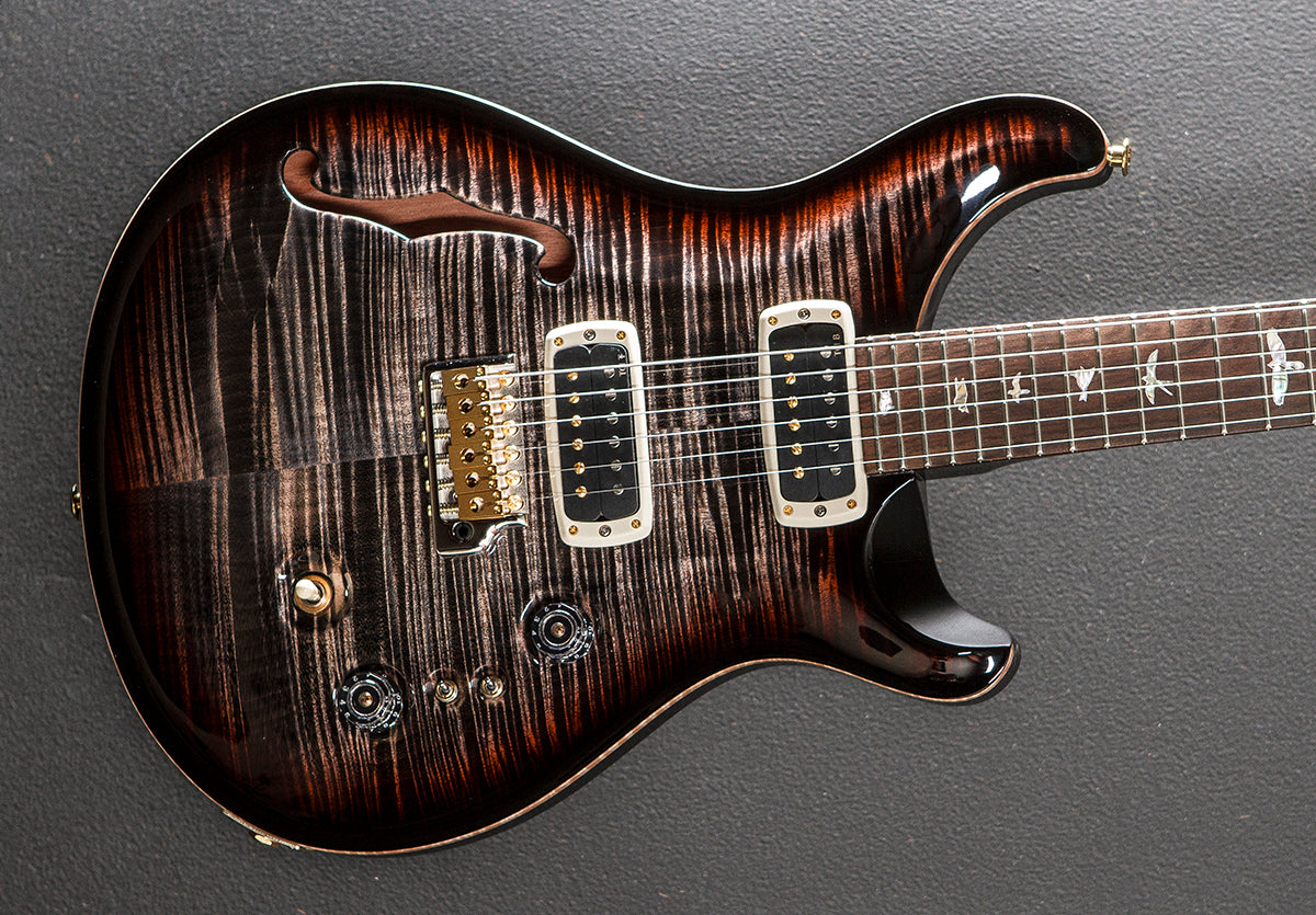 40th Anniversary Custom 24-08 Semi-Hollow Limited Edition - Charcoal Tri-Color Burst