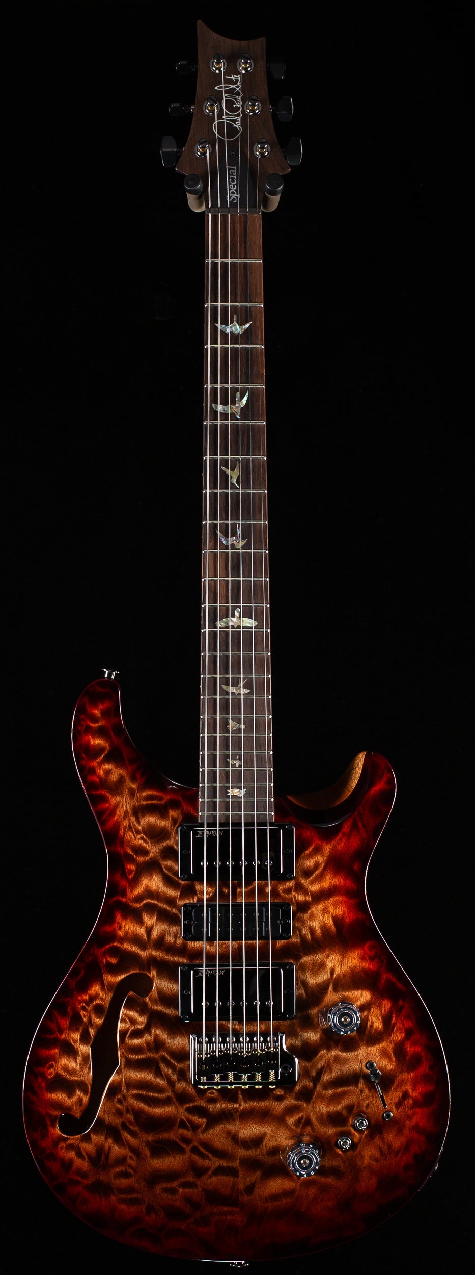 PRS Wood Library Willcutt Exclusive Special Semi-Hollow Brazilian Quilt 10 Top Copperhead Burst(522)