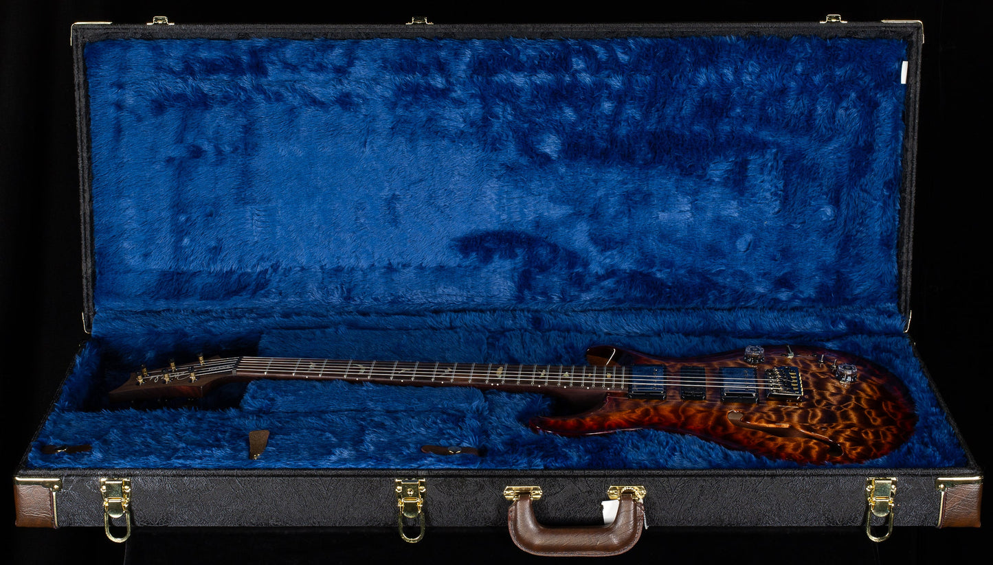 PRS Wood Library Willcutt Exclusive Special Semi-Hollow Brazilian Quilt 10 Top Copperhead Burst(522)